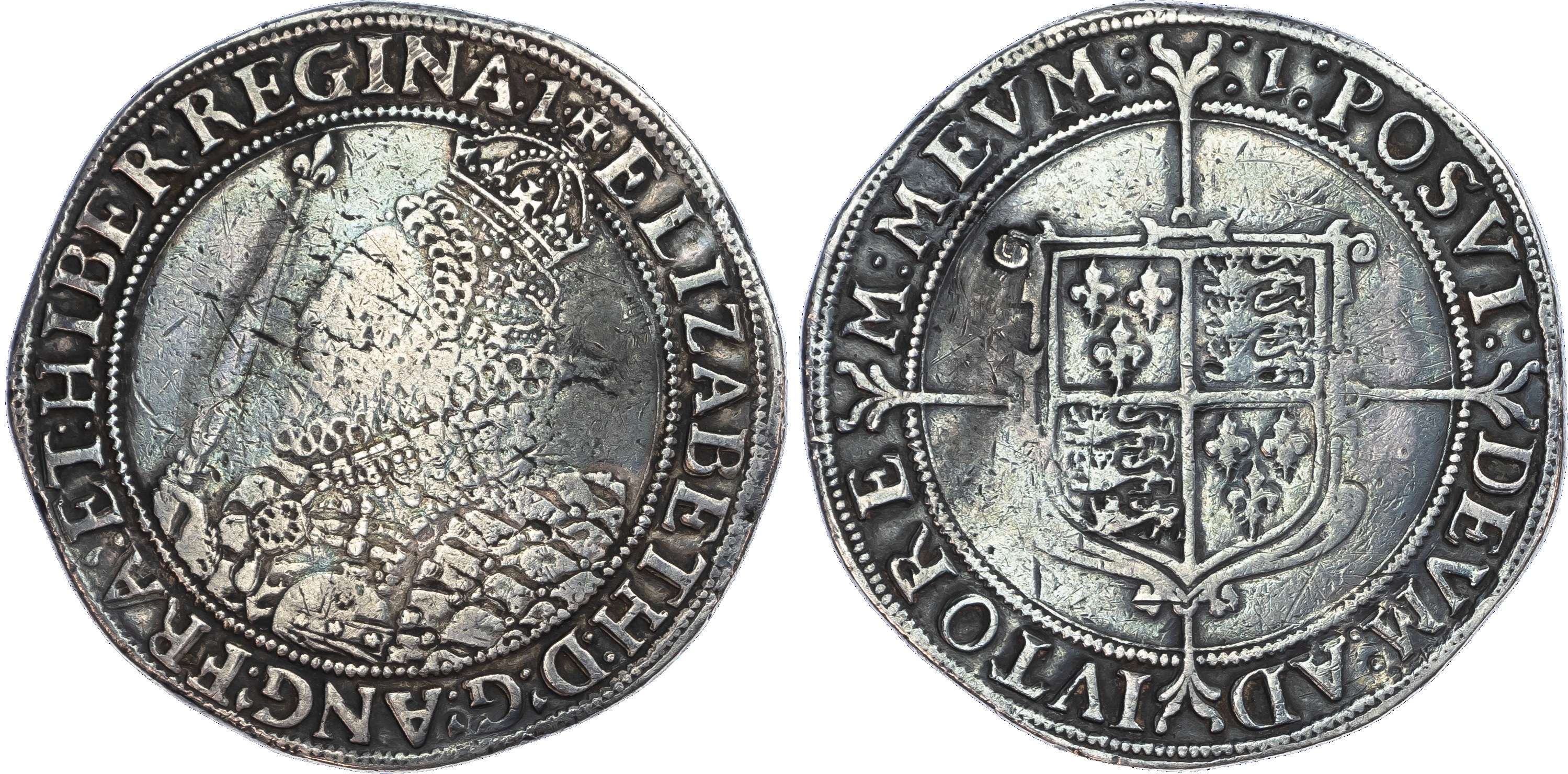 Elizabeth I (1558‑1603), Crown, seventh issue, mintmark: 1 (1601).