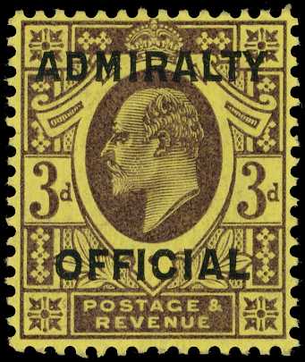 Officials; Admiralty Official. 1903 3d purple...