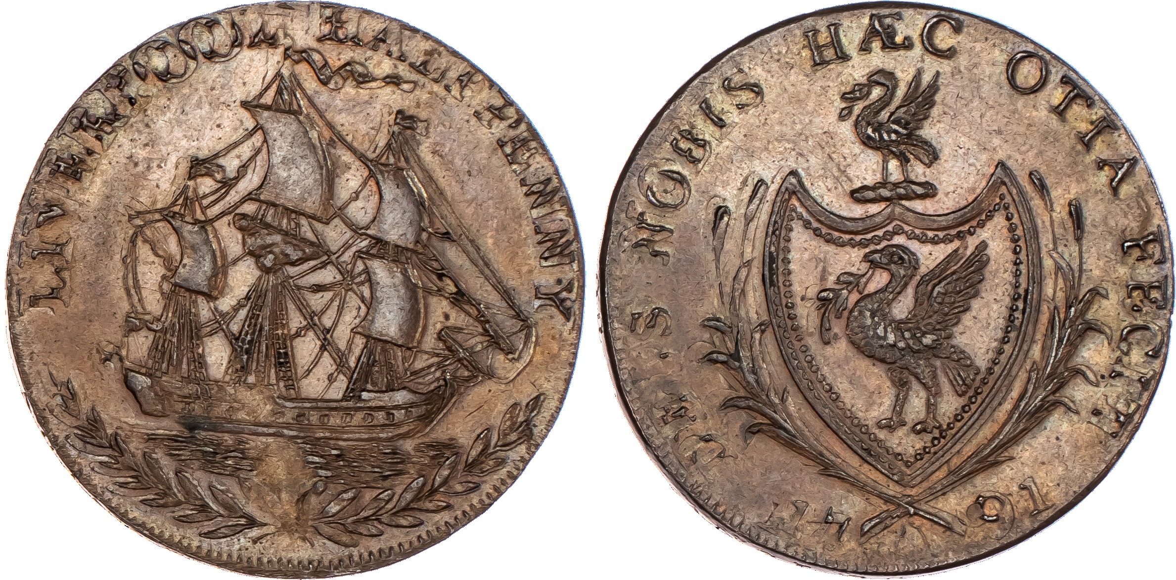 Liverpool, Thomas Clarke Halfpenny 1791,...