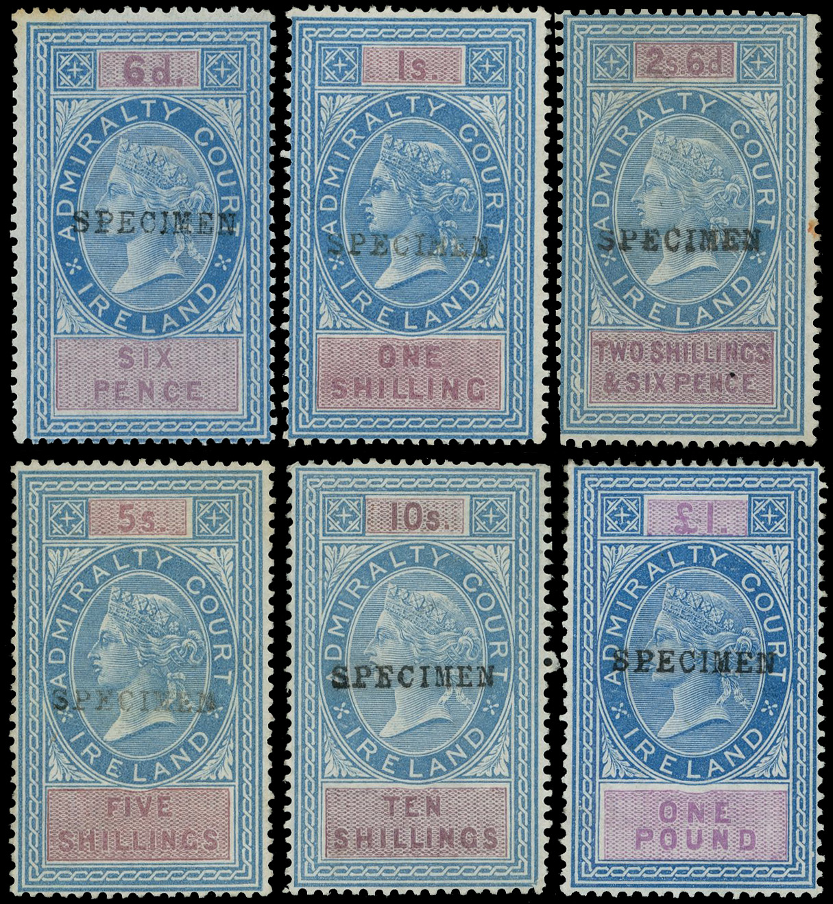 Ireland Admiralty Court Specimen Set of 6