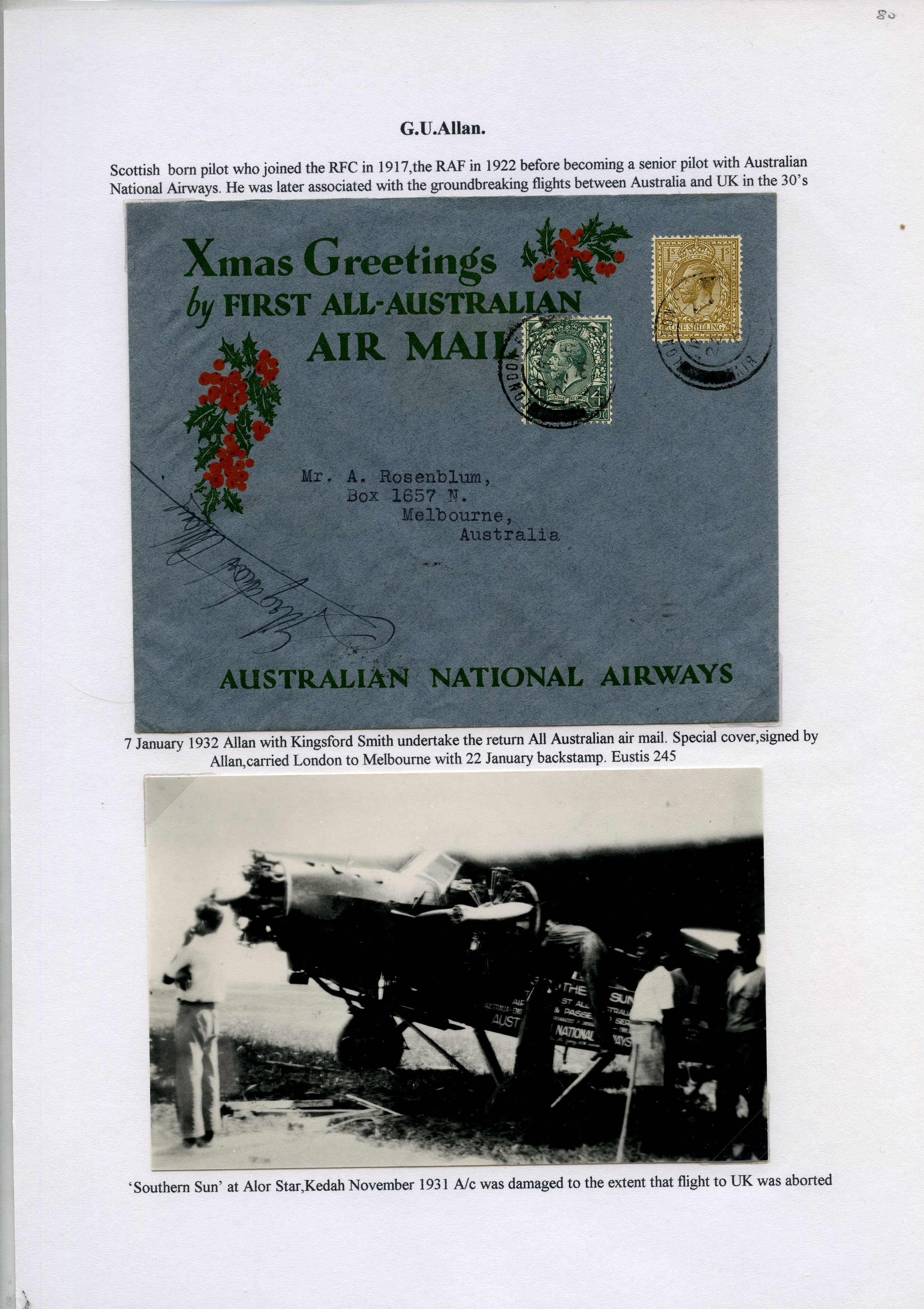 AUSTRALIAN FLIGHT COVERS: Collection of G....