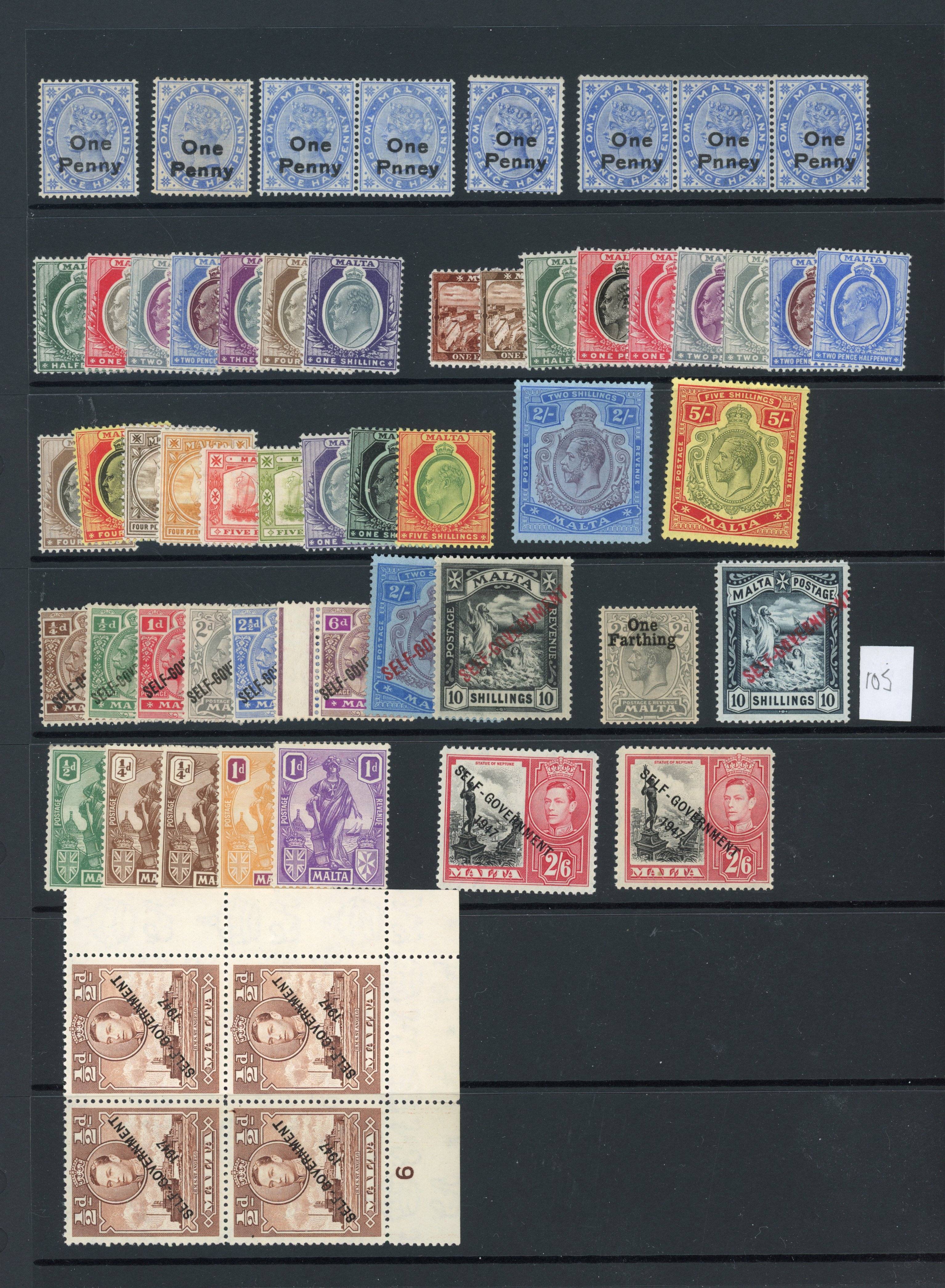 Malta 1902-64 collection mint