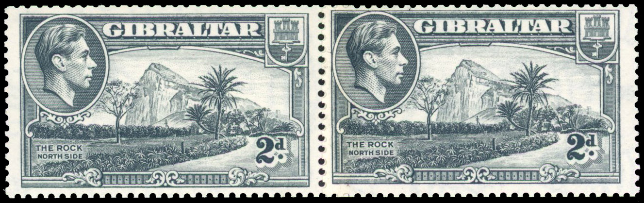 Gibraltar SG 124ab coil-join pair mint