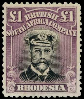 1922-3 £1 Head Die IIIB, perf 14, white...