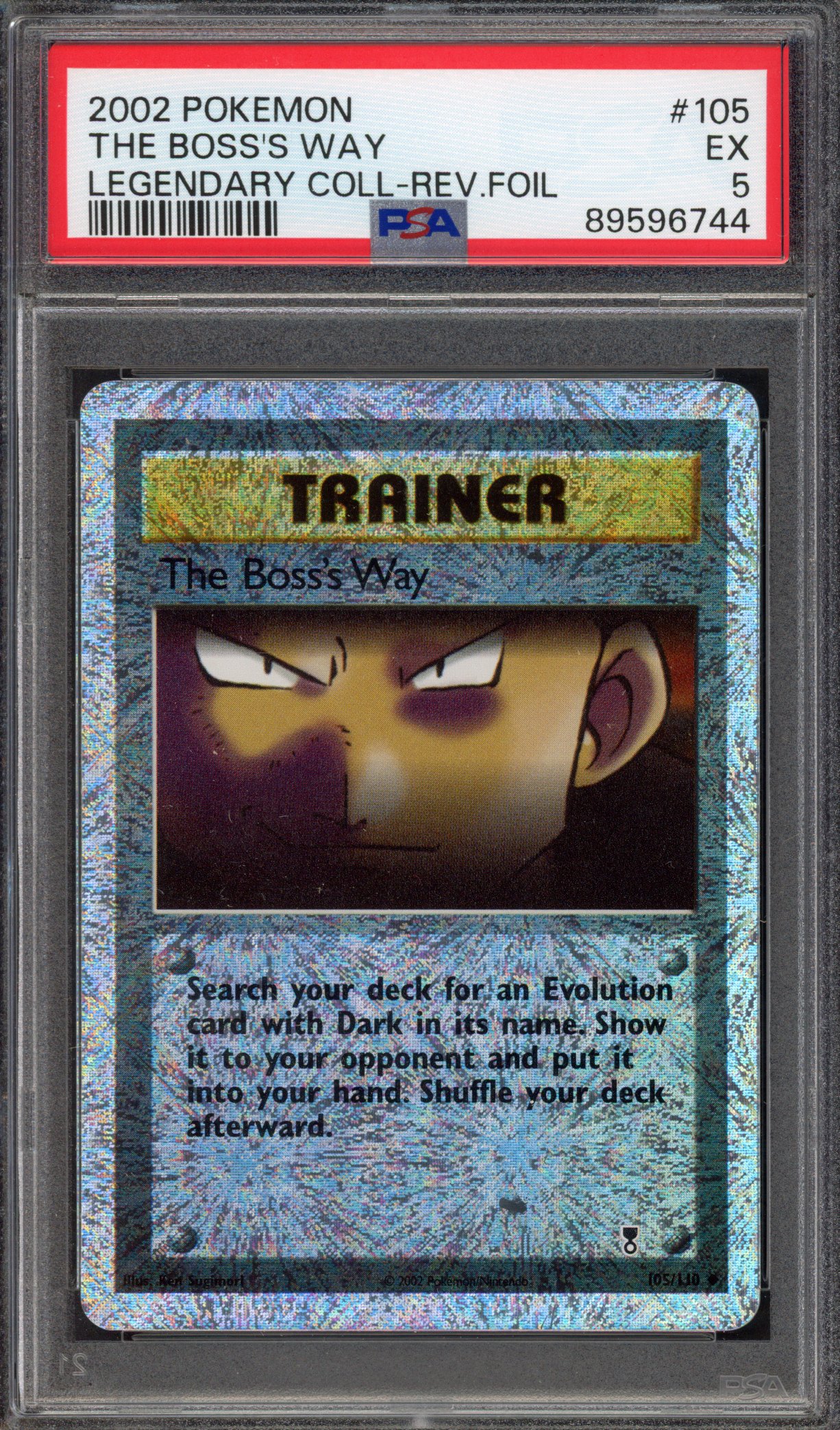 Pokémon TCG PSA 5 The Boss's Way 105 Reverse Foil, Legendary Collection 