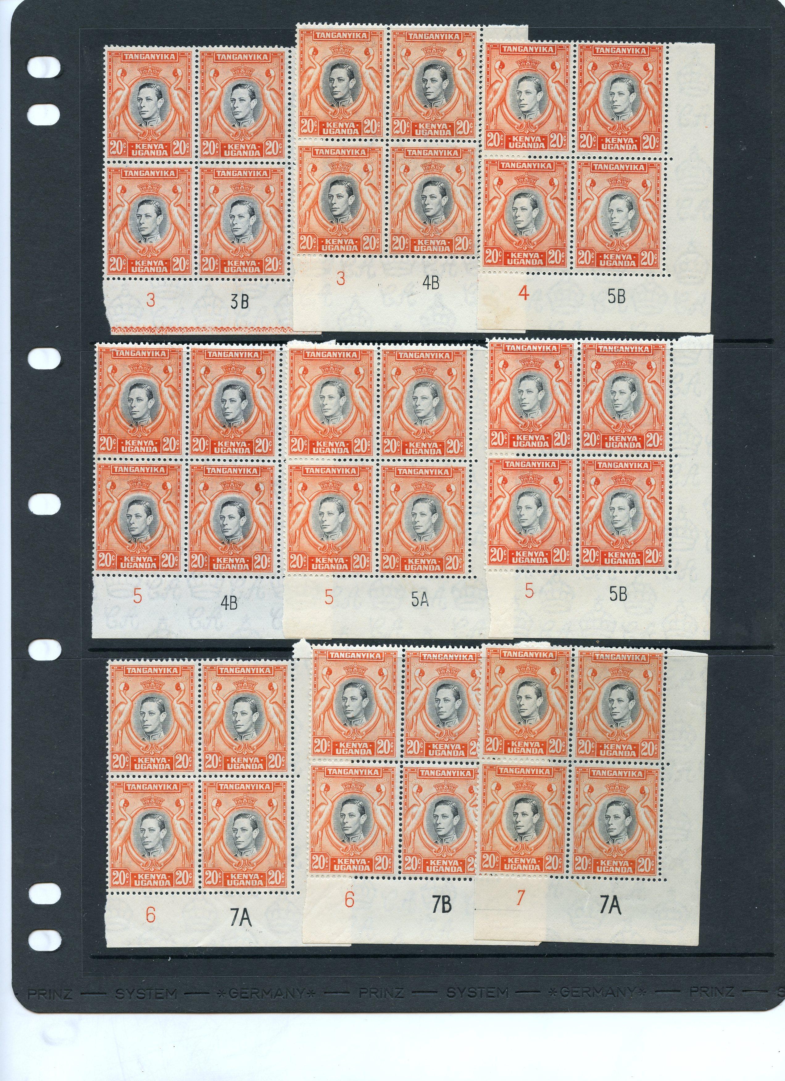 KUT SG 139b Plate blocks...