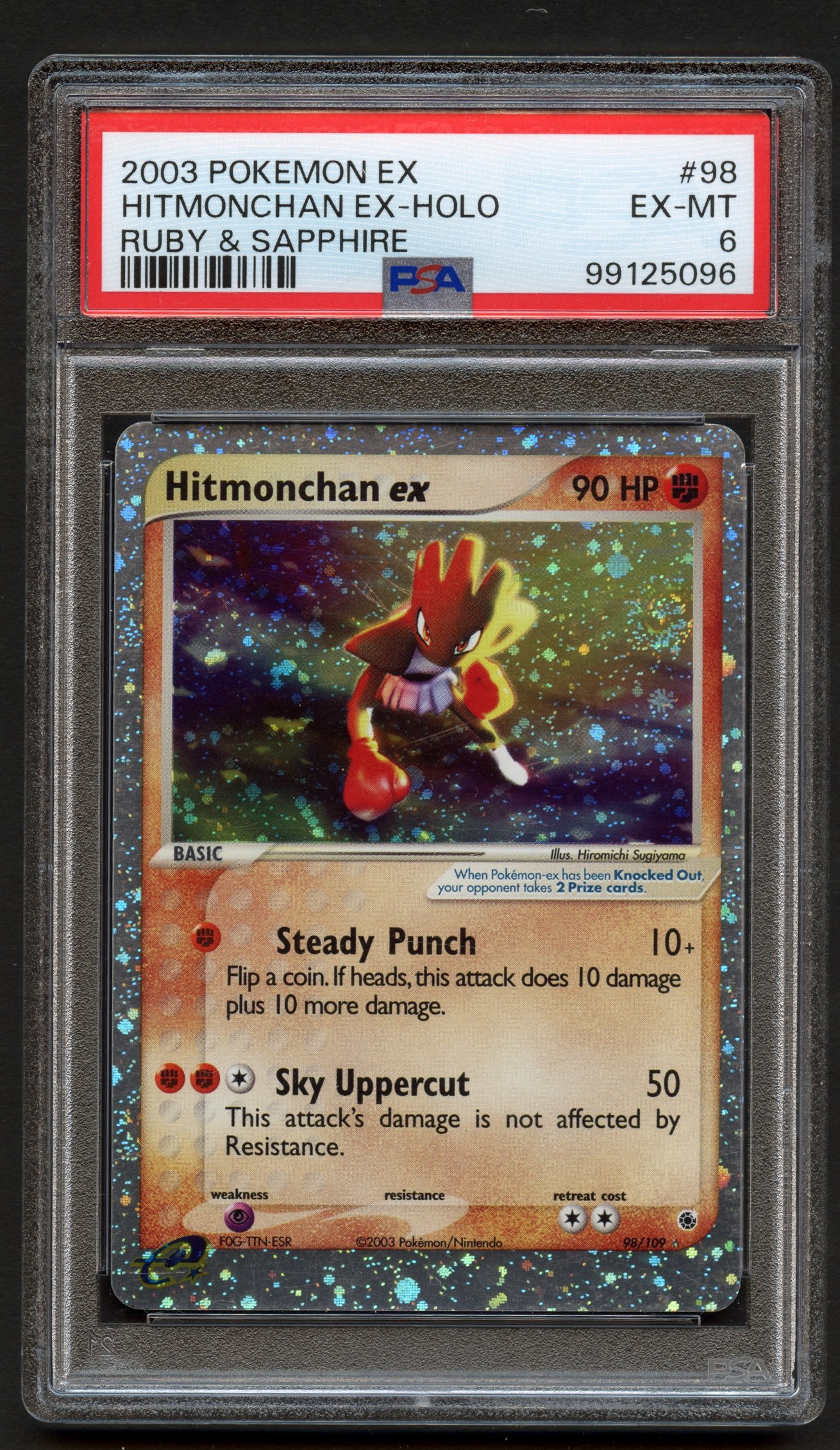 PSA 6 Hitmonchan ex #98 Holo Ruby & Sapphire