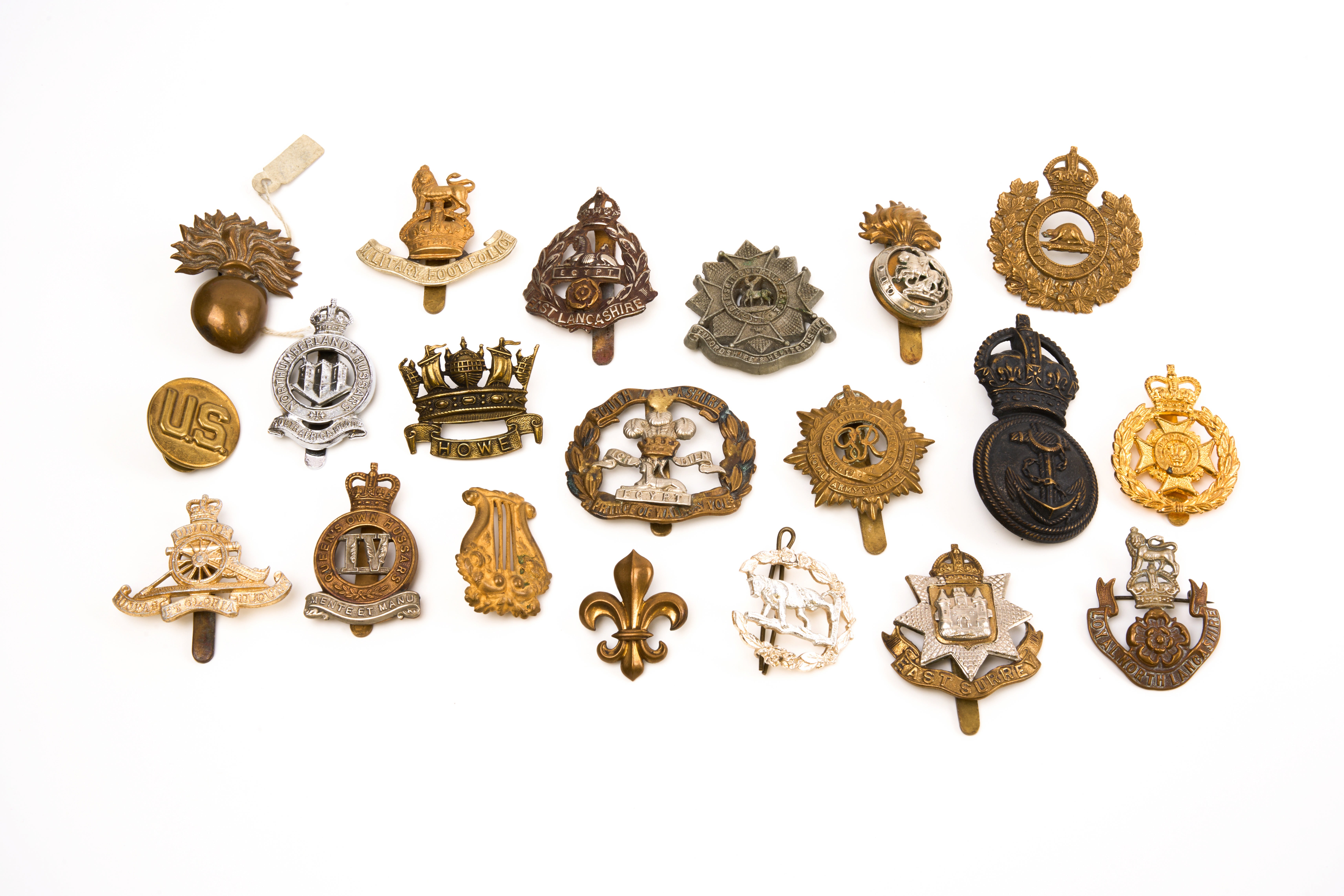 20 British and Commonwealth cap badges, loose in envelope.