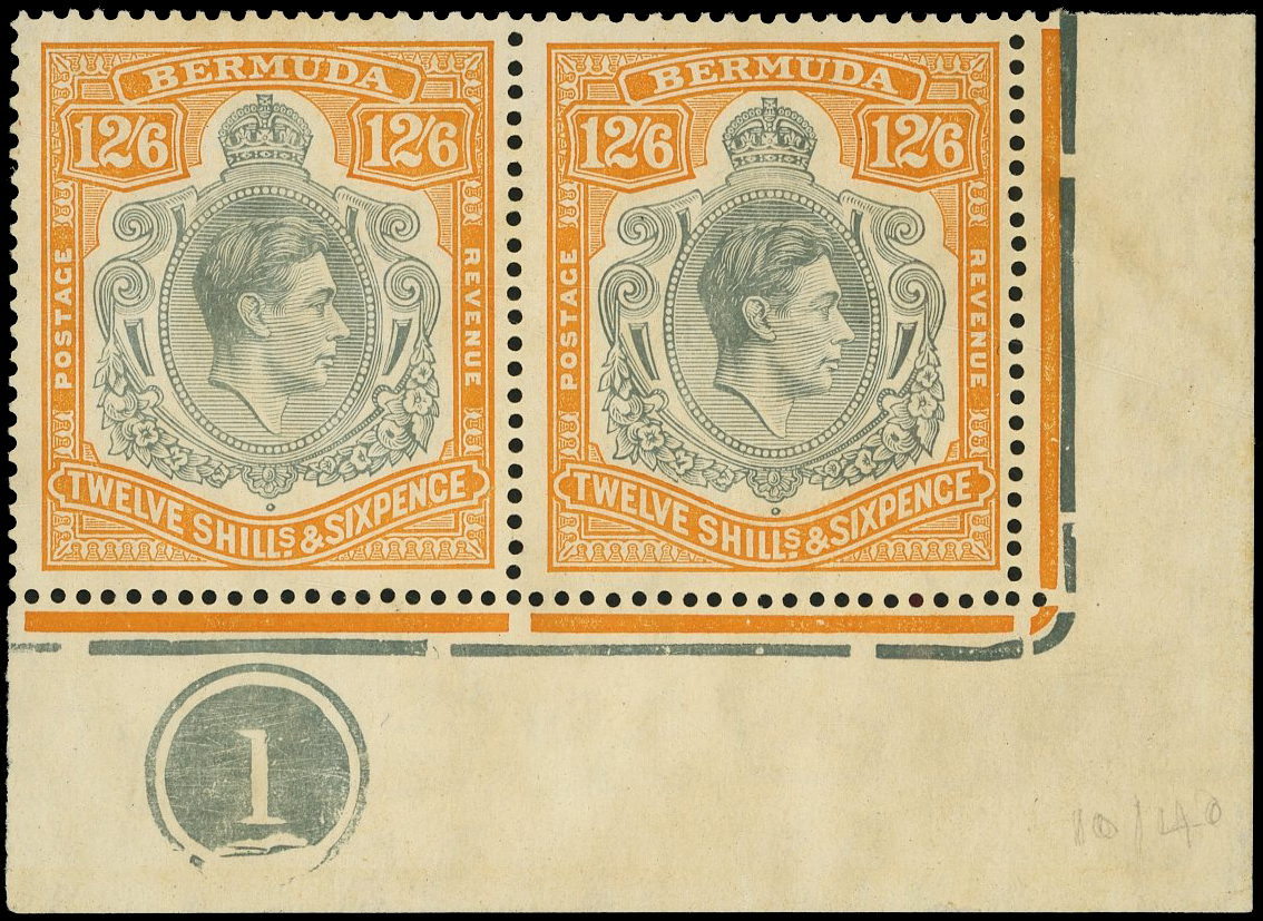 Bermuda SG 120b Plate pair mint