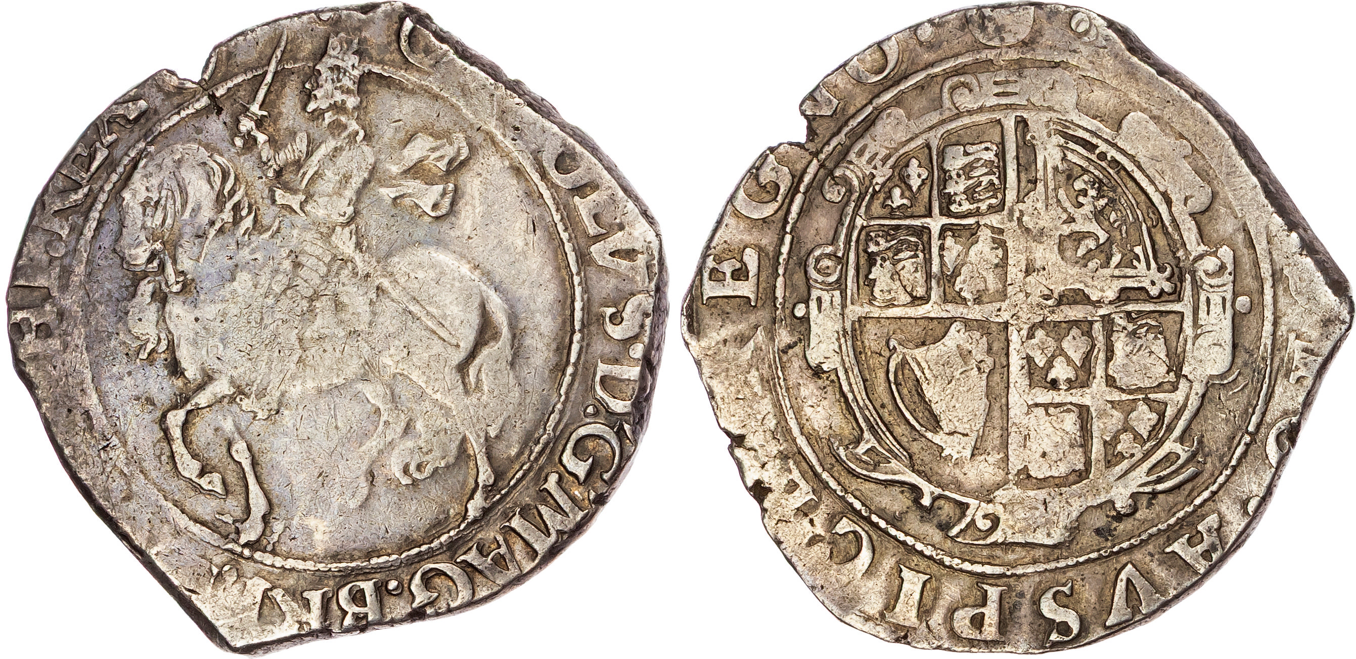 Charles I (1625-1649), AR Halfcrown, Group IV, type 4, Tower mint (under King), mm. triangle-in-circle (1641-3).