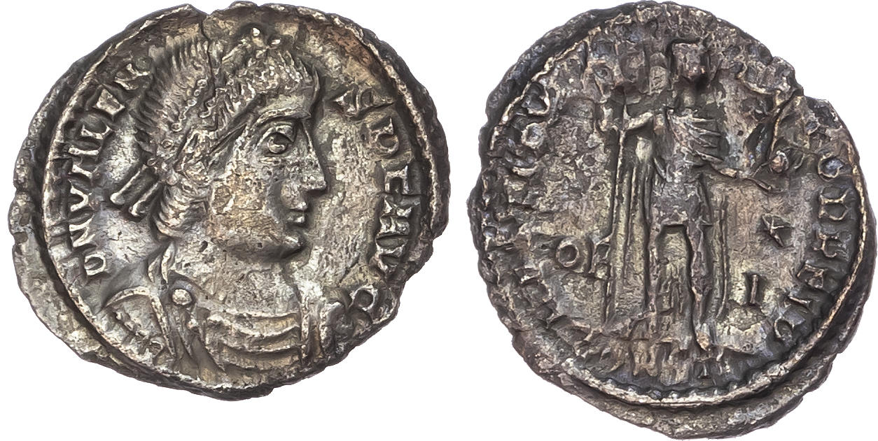 Valens (AD 364-378) AR Siliqua, Arles, AD 364-367, 2.03g. 