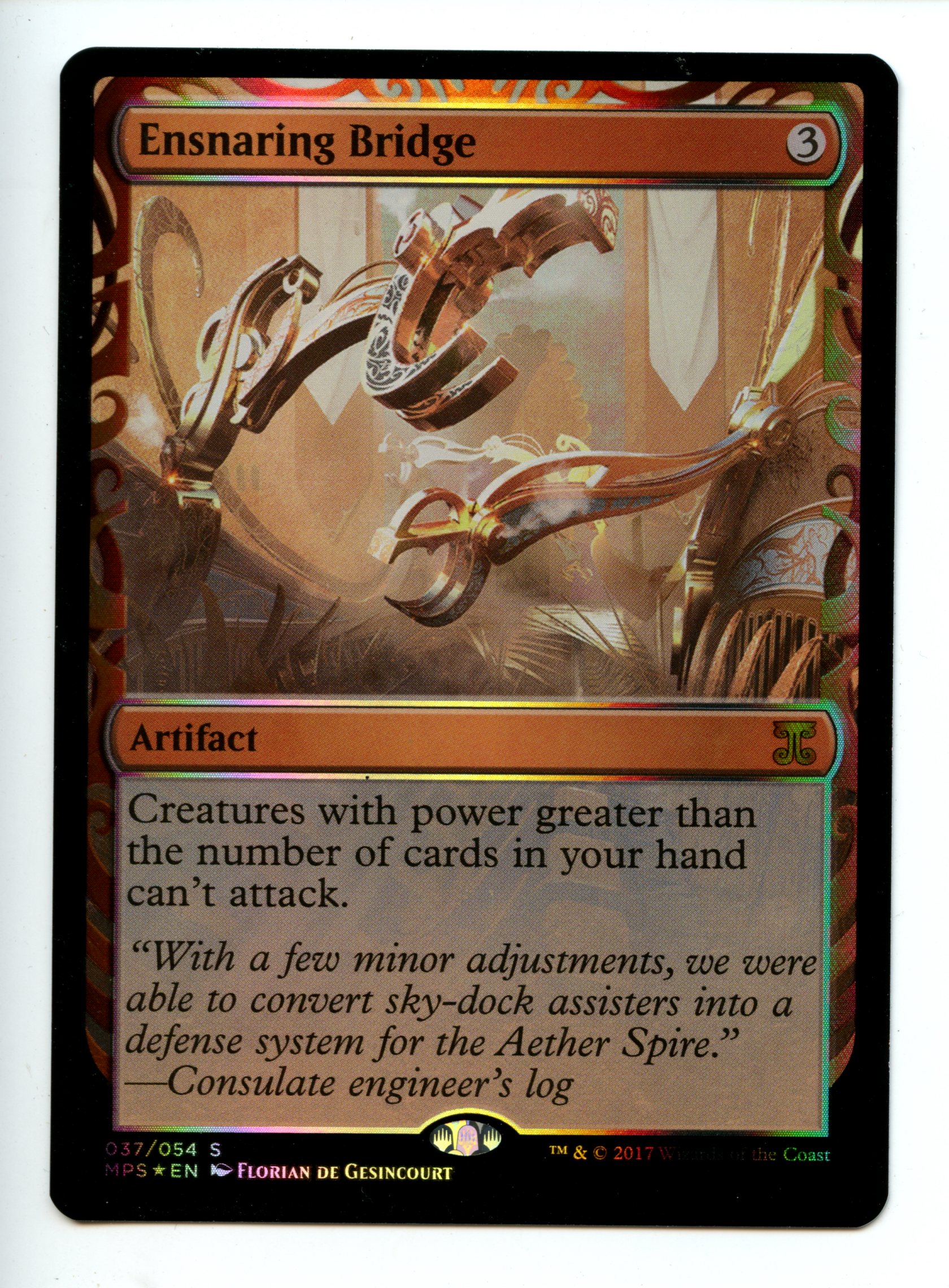 Magic the Gathering - Ensnaring Bridge   - Kaladesh Inventions - Near Mint