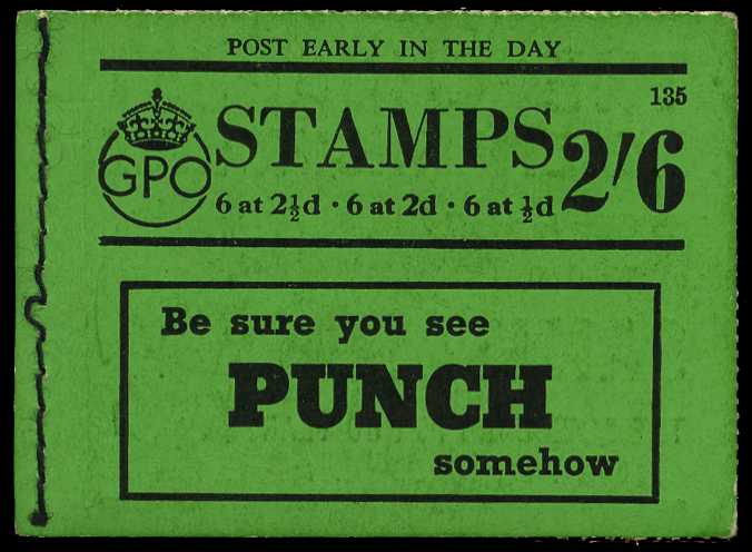 1942 (September) 2/6d booklet (#135), perfs on...