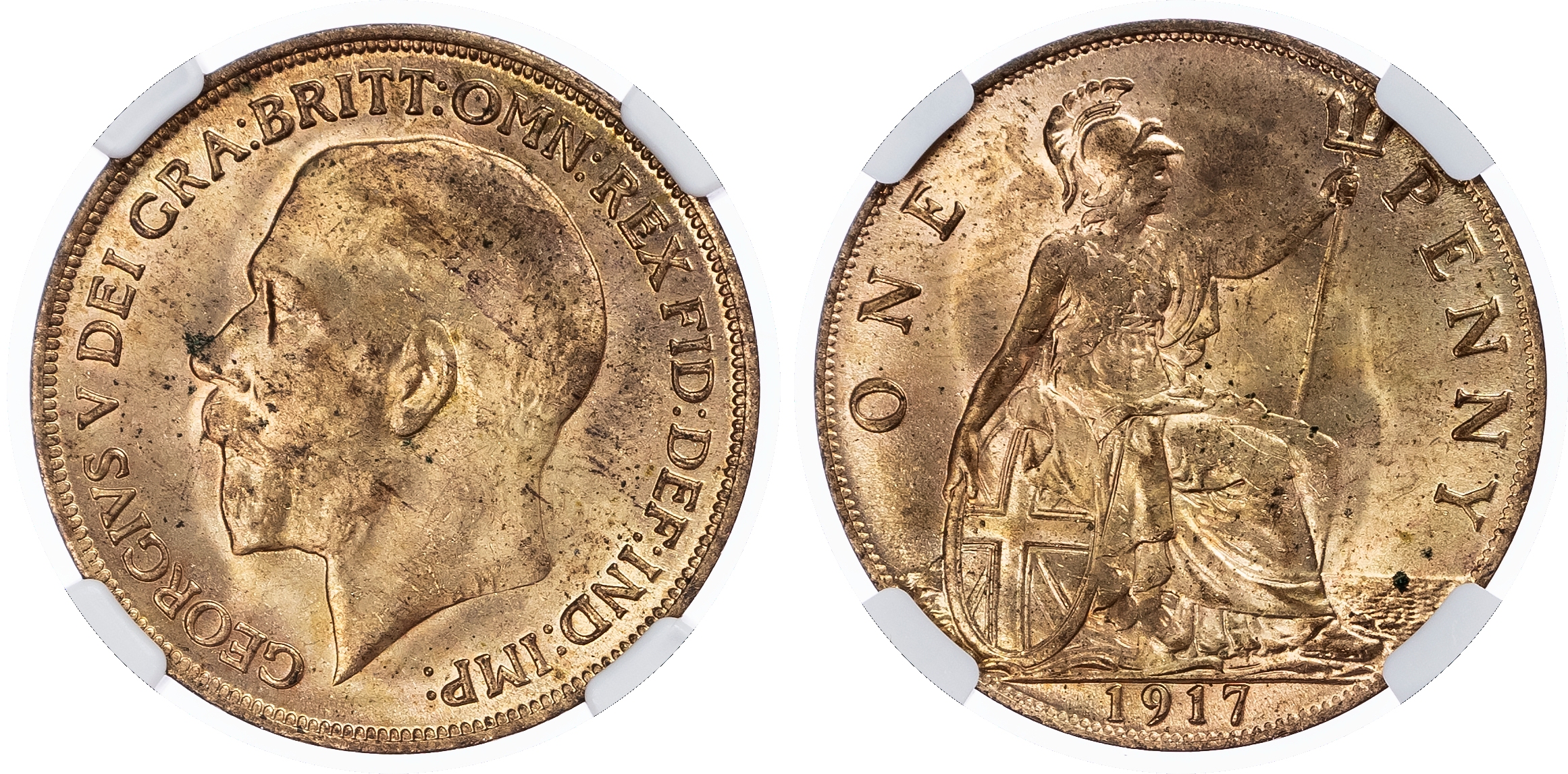 Great Britain. George V CU Penny. 1917. 