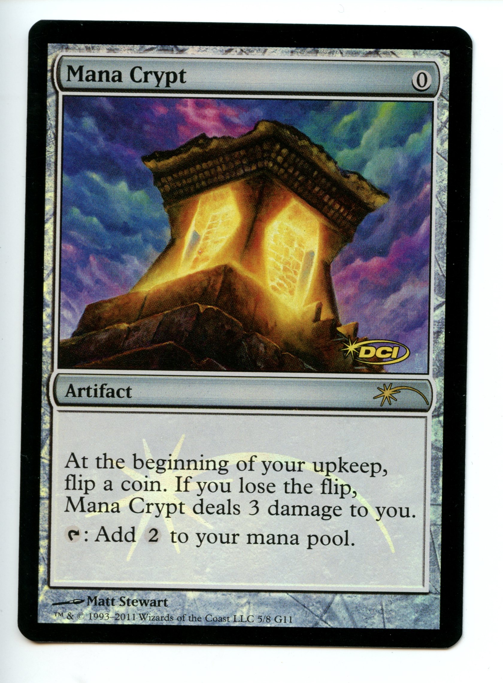 Magic the Gathering - Mana Crypt Foil - Judge Promo - Lightly Played