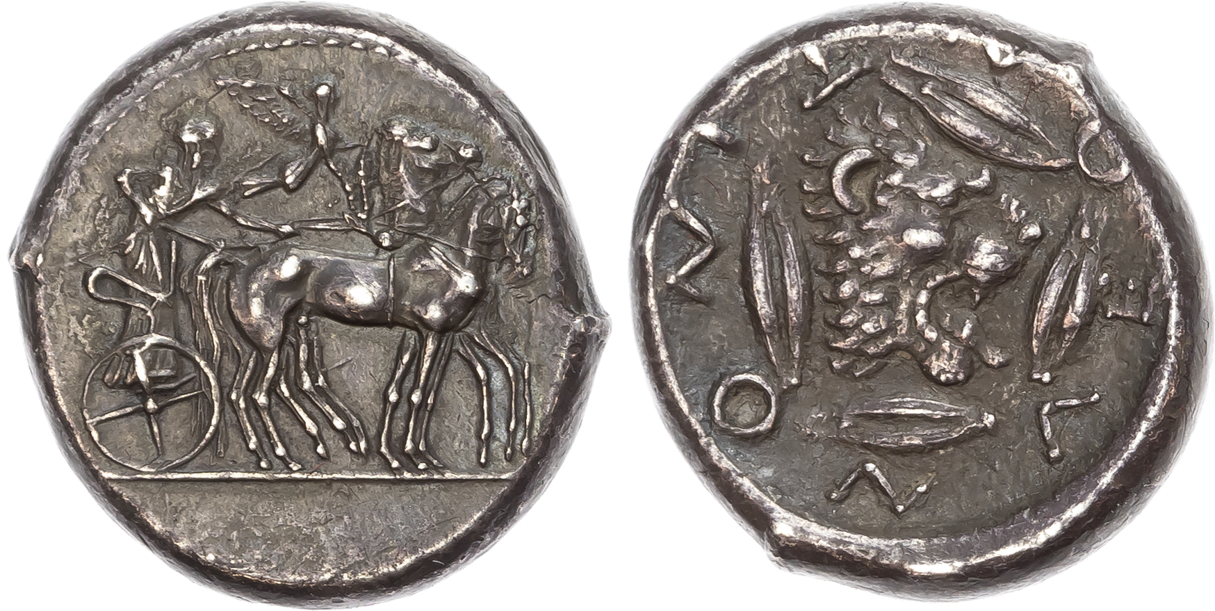 Sicily, Leontini (c. 476-466 BC) AR Tetradrachm, 17.23g. 