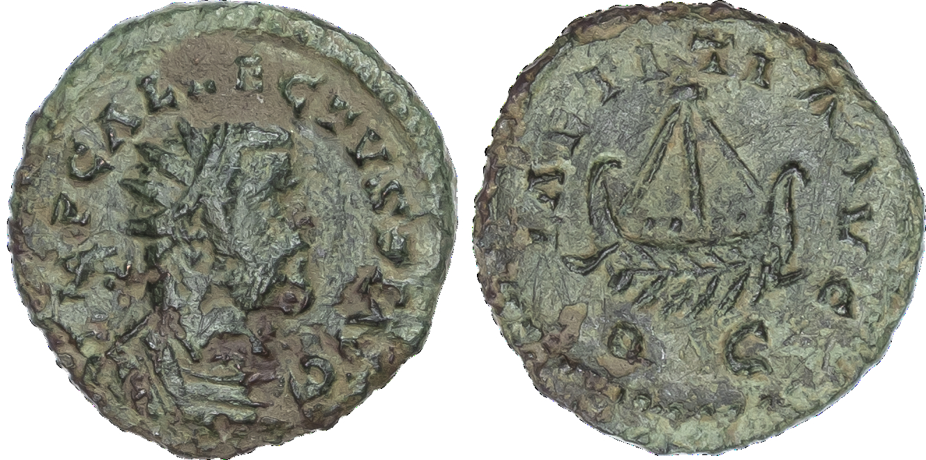 Allectus (AD 293‑296) AE ‘Quinarius’, ‘C’ mint, 2.64g.