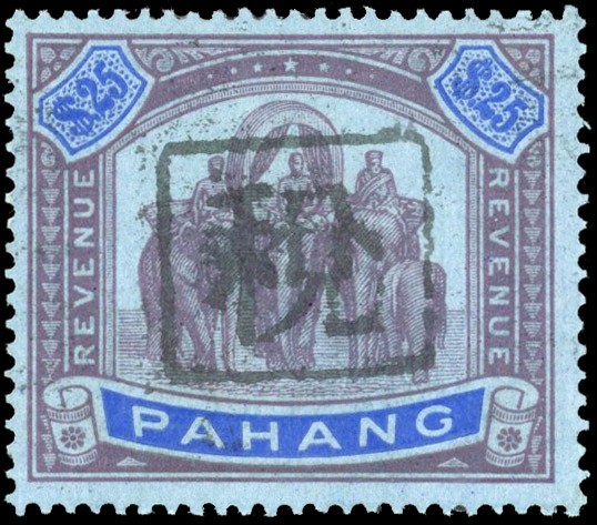 Jap Occ Revenues Selangor 1942-5 Pahang $25 with Selangor chop mint
