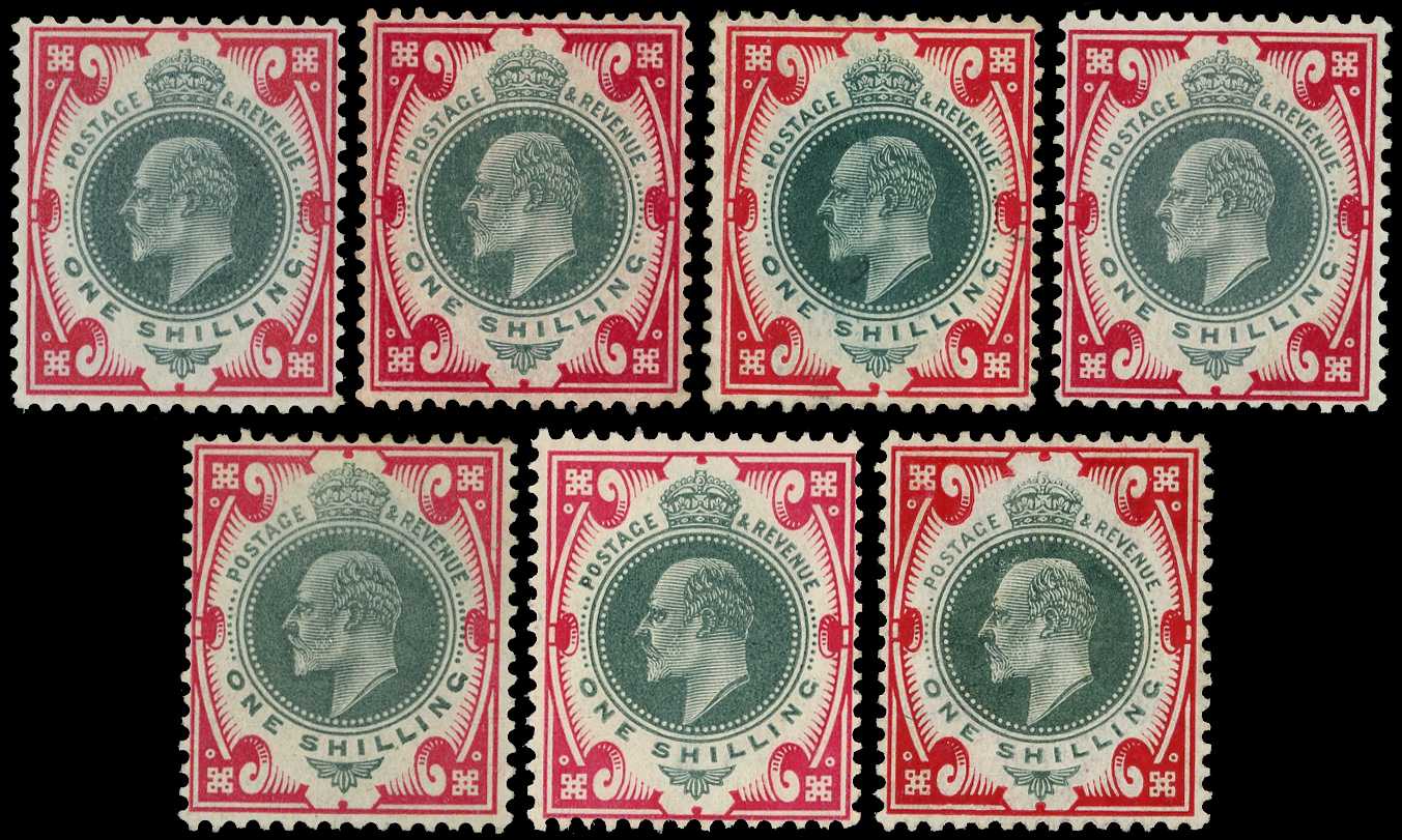 1902-12 1/-s (12), unmounted o.g. SG...