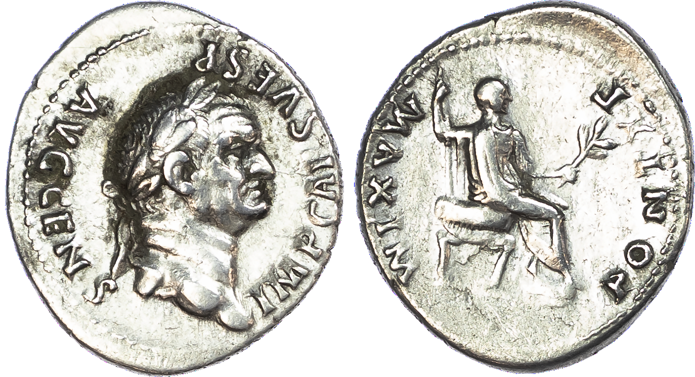 Vespasian (AD 69-79) AR Denarius, Rome, AD 73, 2.93g.
