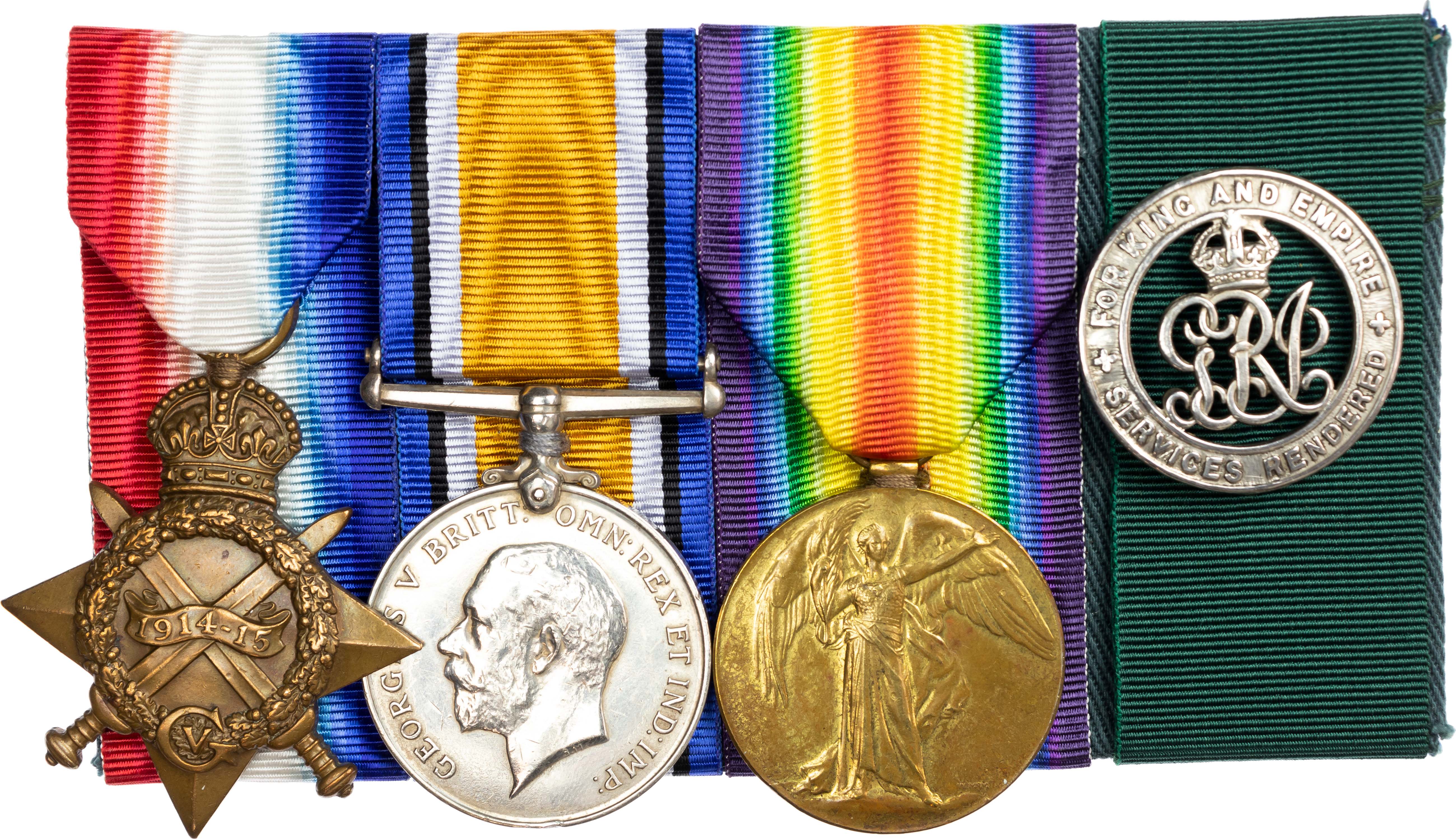 A Great War, Casualty Group of 4 awarded to Private John Hunter,