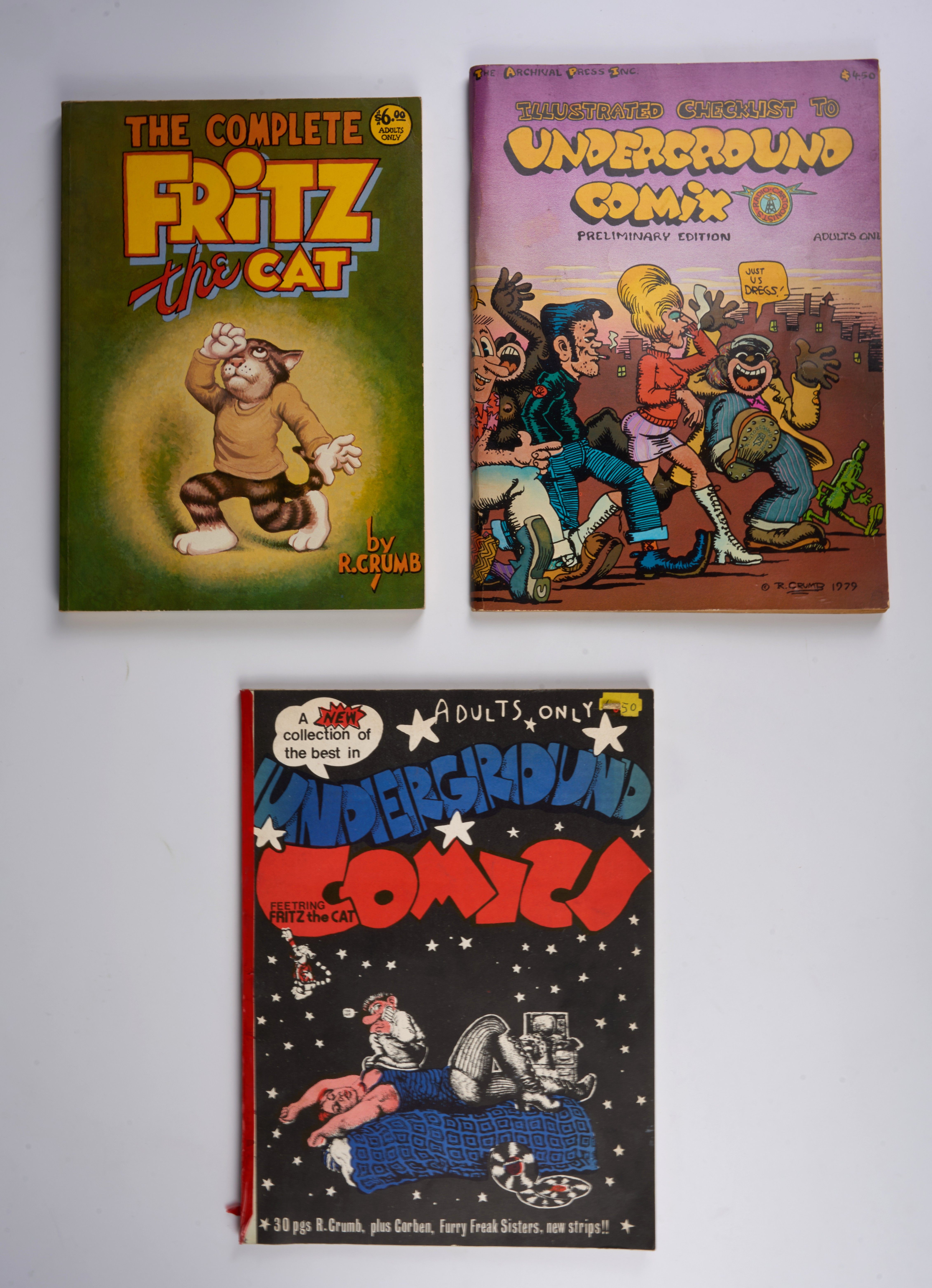 Complete Fritz the Cat, Checklist to Underground Comix & Underground Comix (Belier/Archival/Lakeside Press, 1971-78)