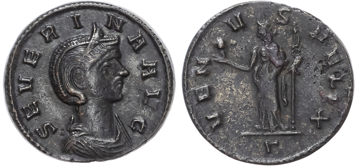 Severina (AD 270-275) Bi Denarius, Rome, AD 275, 2.06g. 