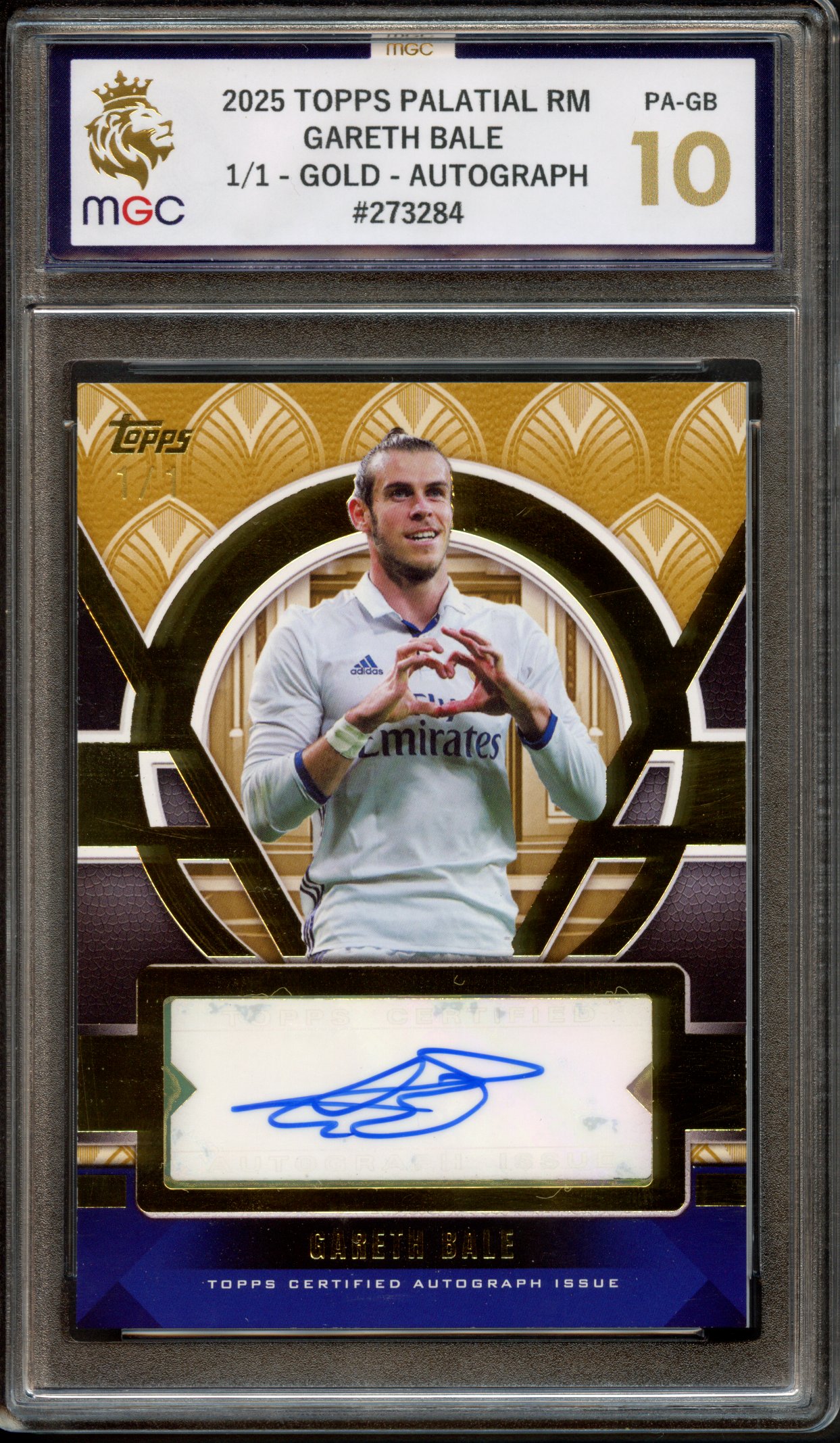 MGC 10 2025 Topps Palatial RM Gareth Bale 1/1 Gold Autograph