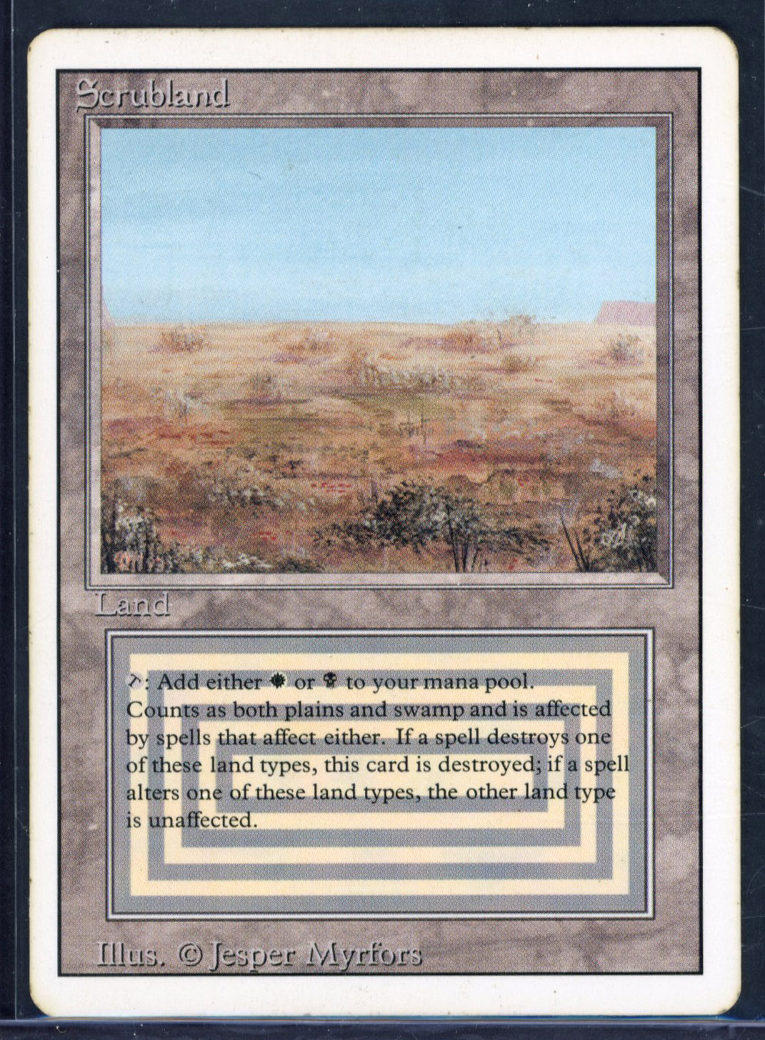 Magic The Gathering - Scrubland - Revised - Heavy Play