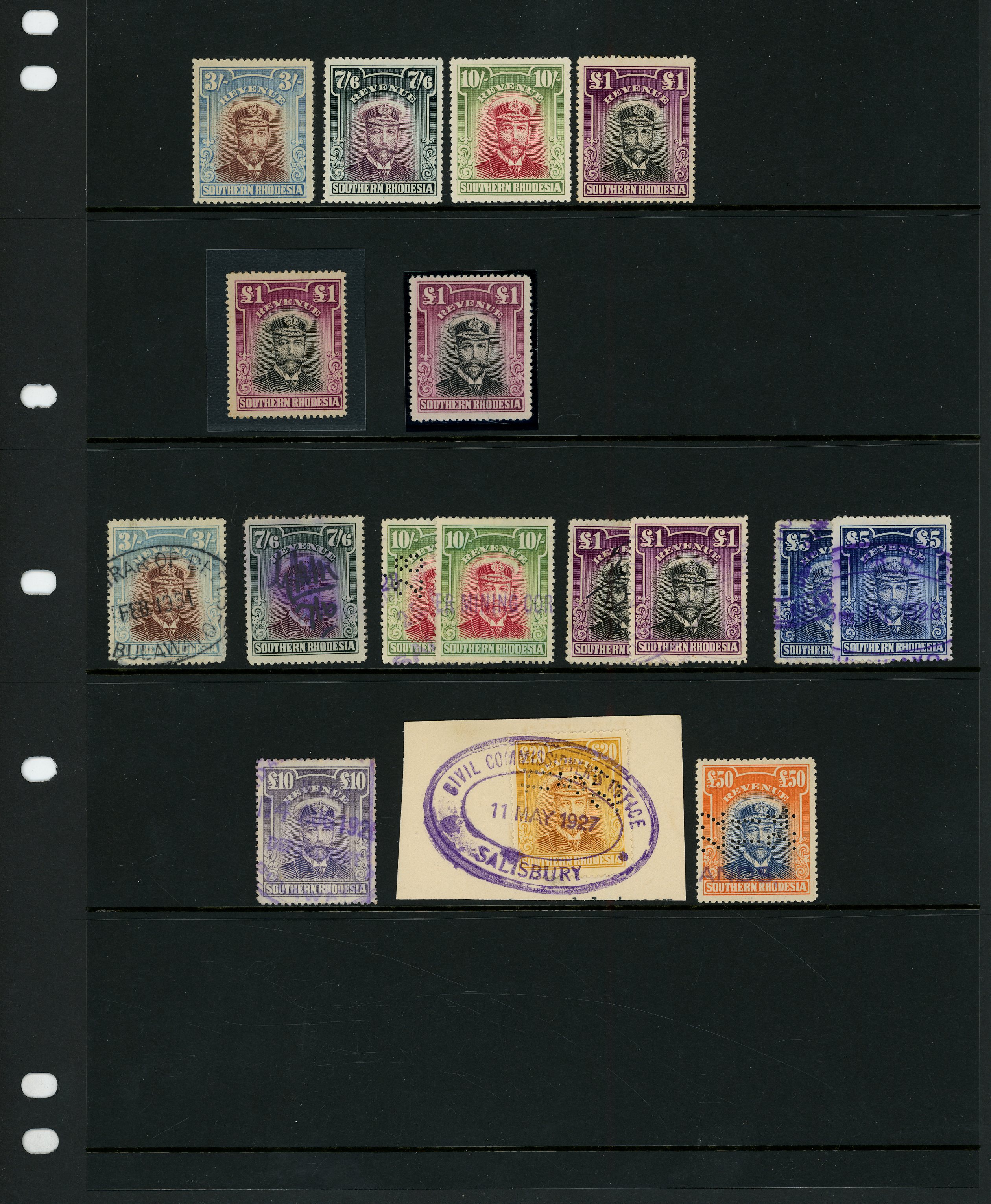 Southern Rhodesia Revenue 1924 Collection 