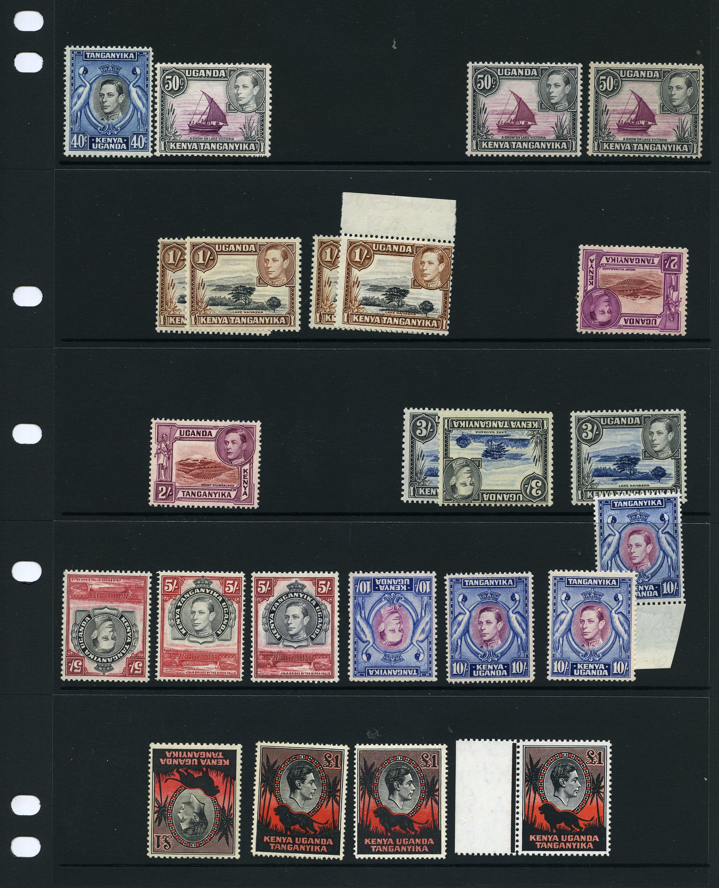 1938-54 set mint range on two Hagner...