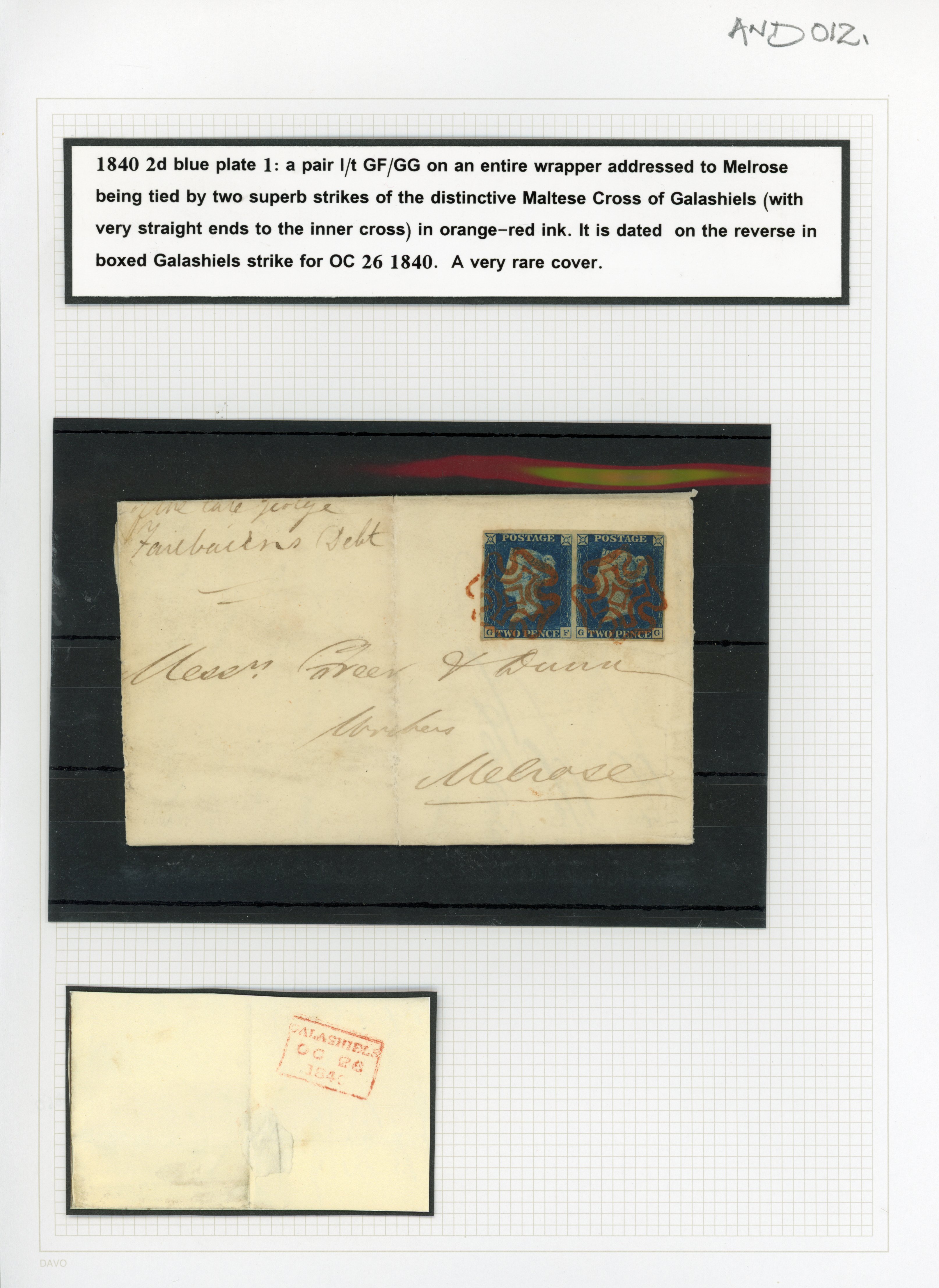 GB 1840 2d pair on entire