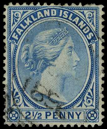 1891 2½d dull blue with watermark reversed,...