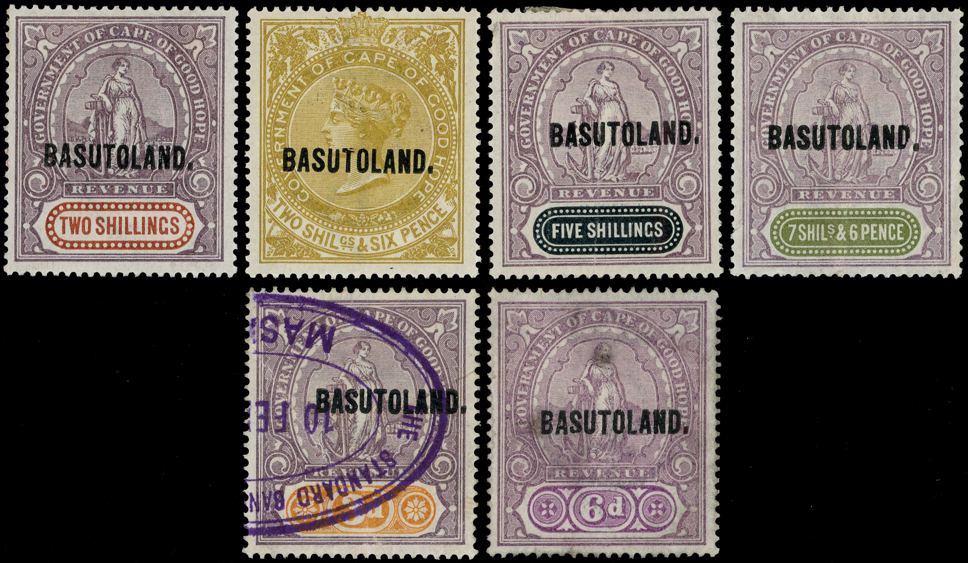 Basutoland Series 8 Opts x 6 Mint/used