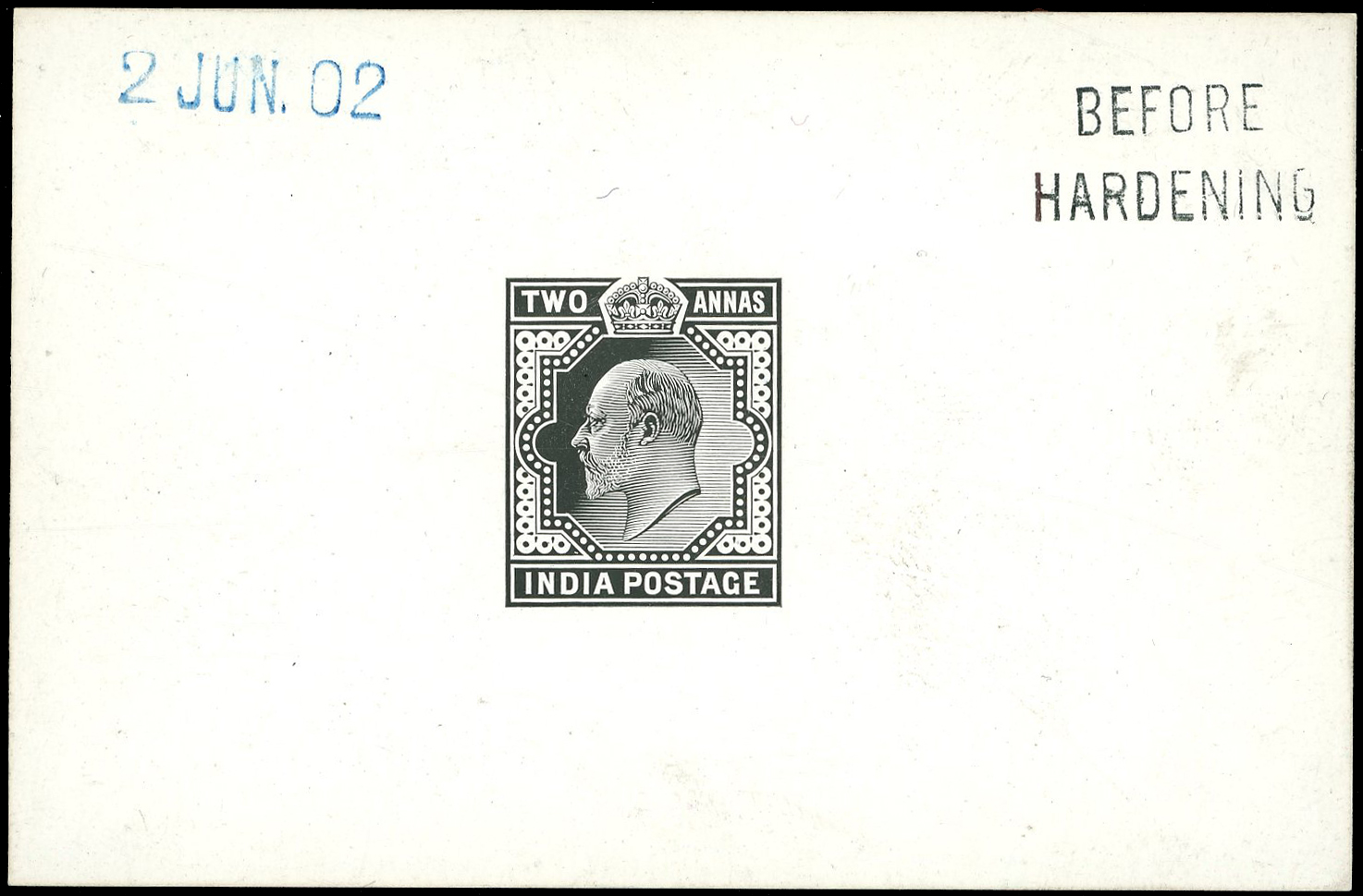 India SG 124 die proof 