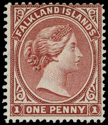 1887 1d brownish claret with watermark...