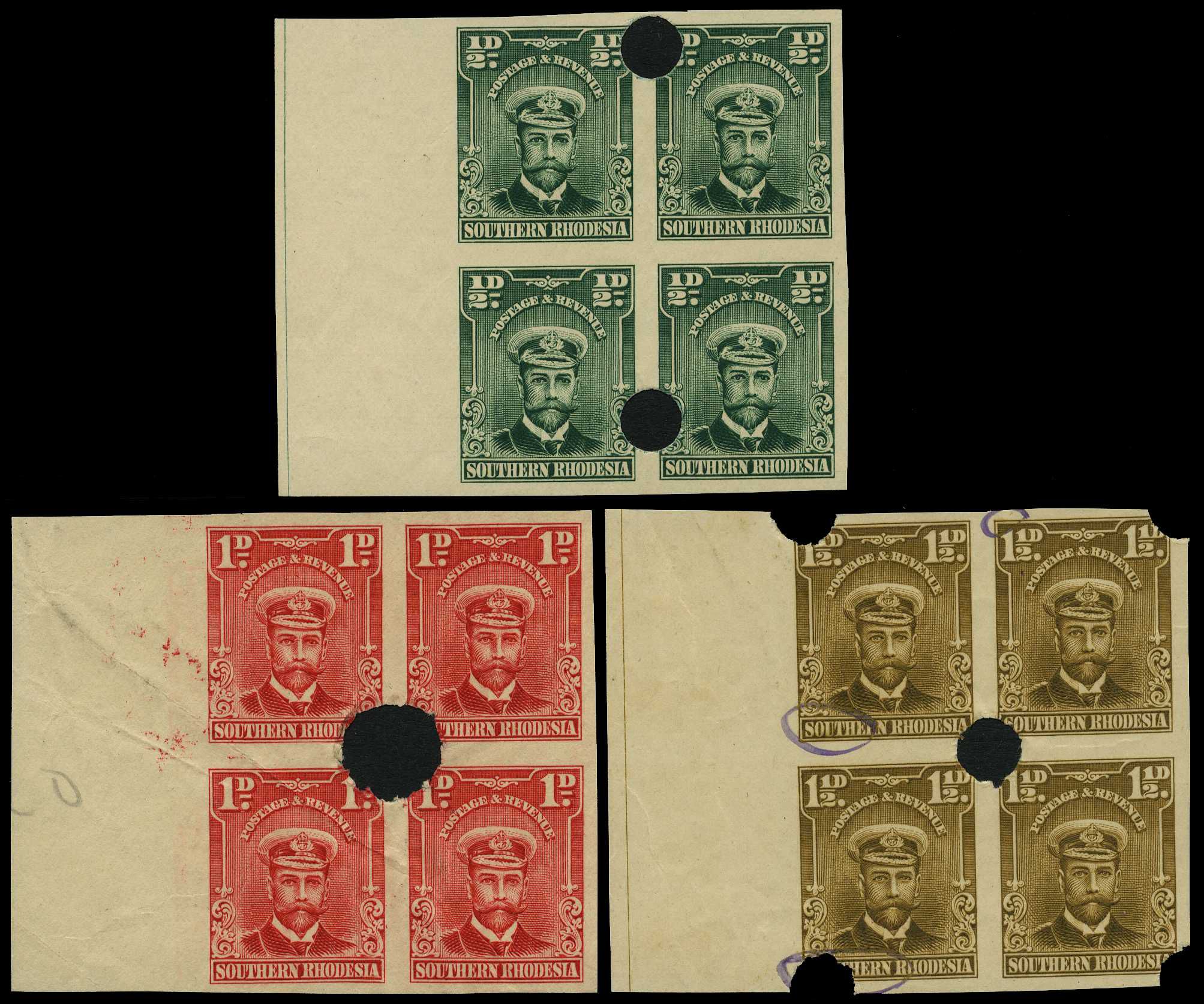 1924-29 plate proofs, imperforate and ungummed...
