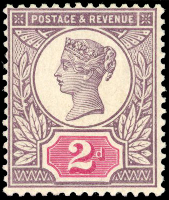 GB 1887 2d Jubilee colour trial