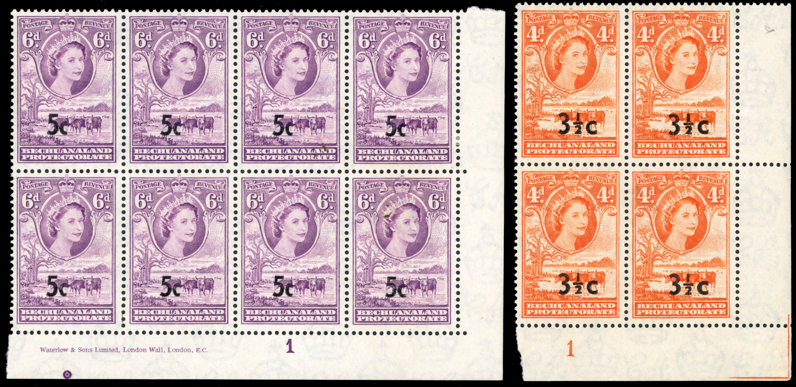 Bechuanaland 1955-61 definitive collection mint