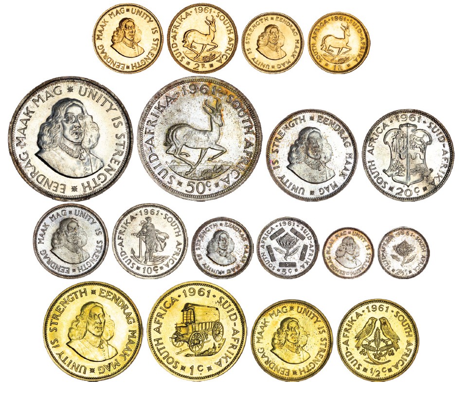 South Africa, Republic, Proof set (9), 1961