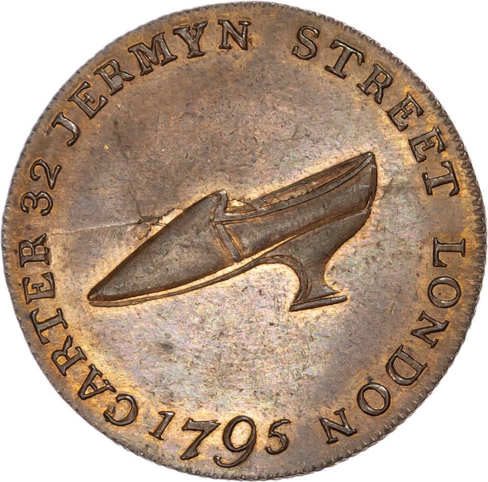 London – Jermyn Street, John Carter (ladies’ shoe-maker) Halfpenny undated