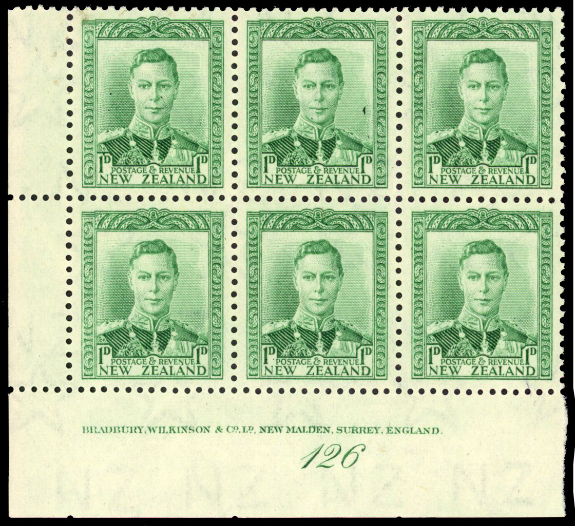 NZ SG 603 Plate block mint