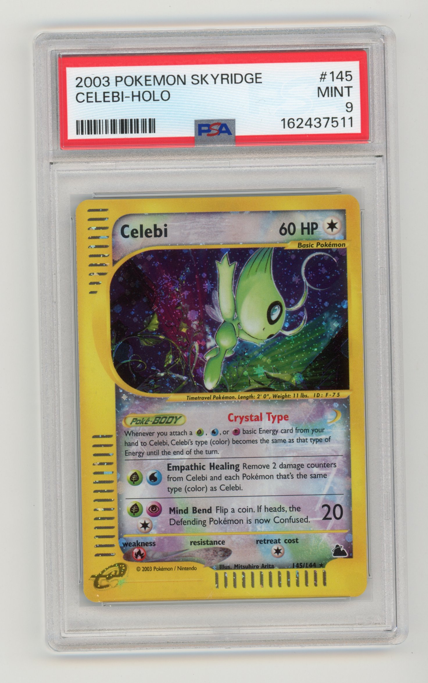PSA 9 'Crystal' Celebi #145 Holo Skyridge