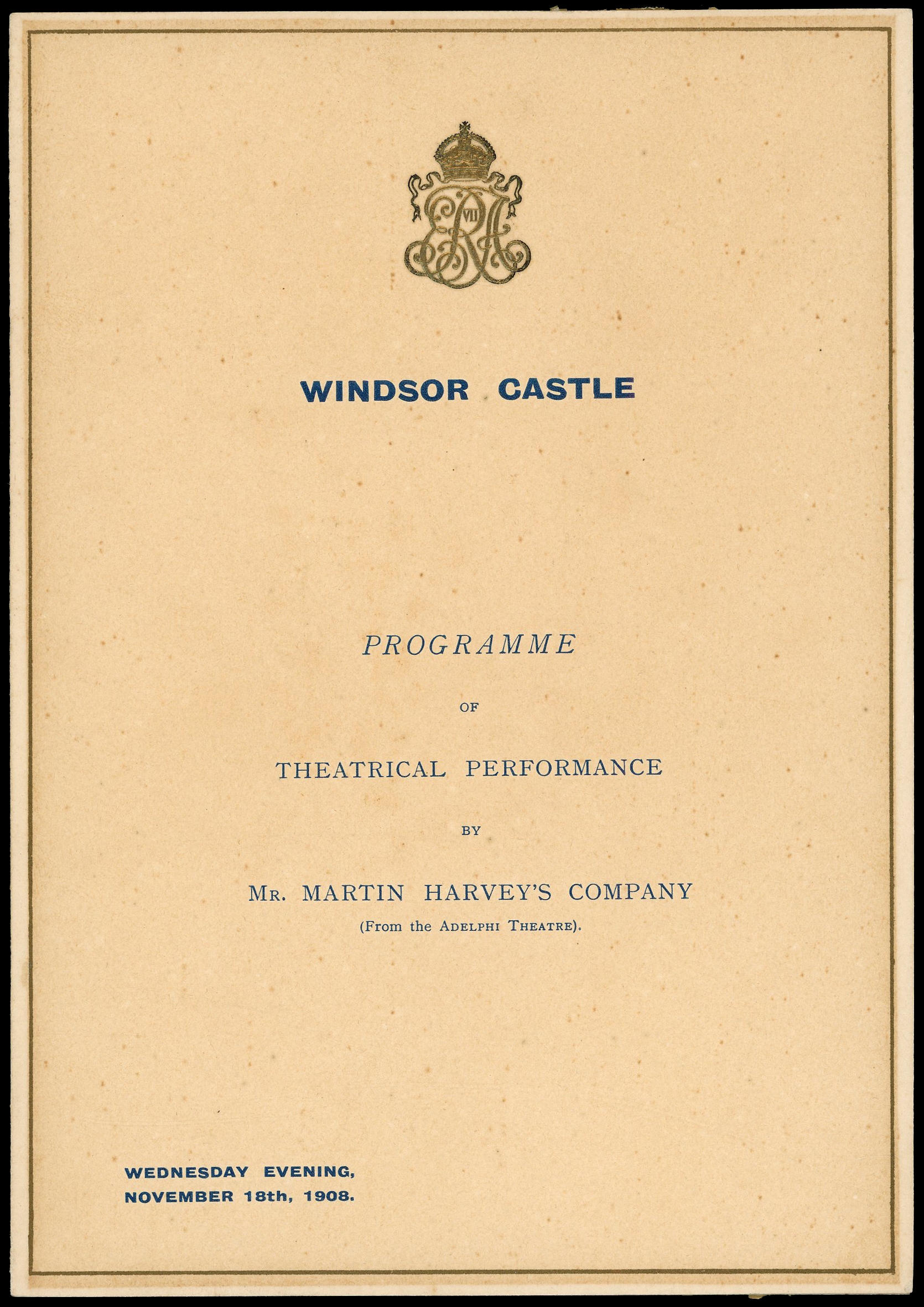 EPHEMERA: KEVII 'WINDSOR CASTLE', 'Programme