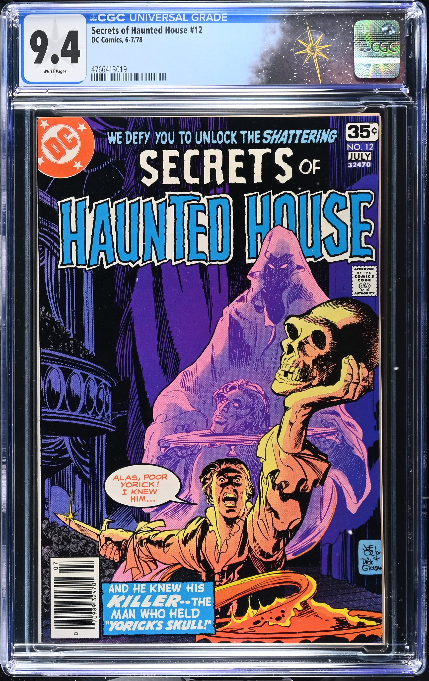 Secrets of Haunted House #12 CGC 9.4 Cover by Joe Orlando & Dick Giordano (DC Comics, 1978) White Pages