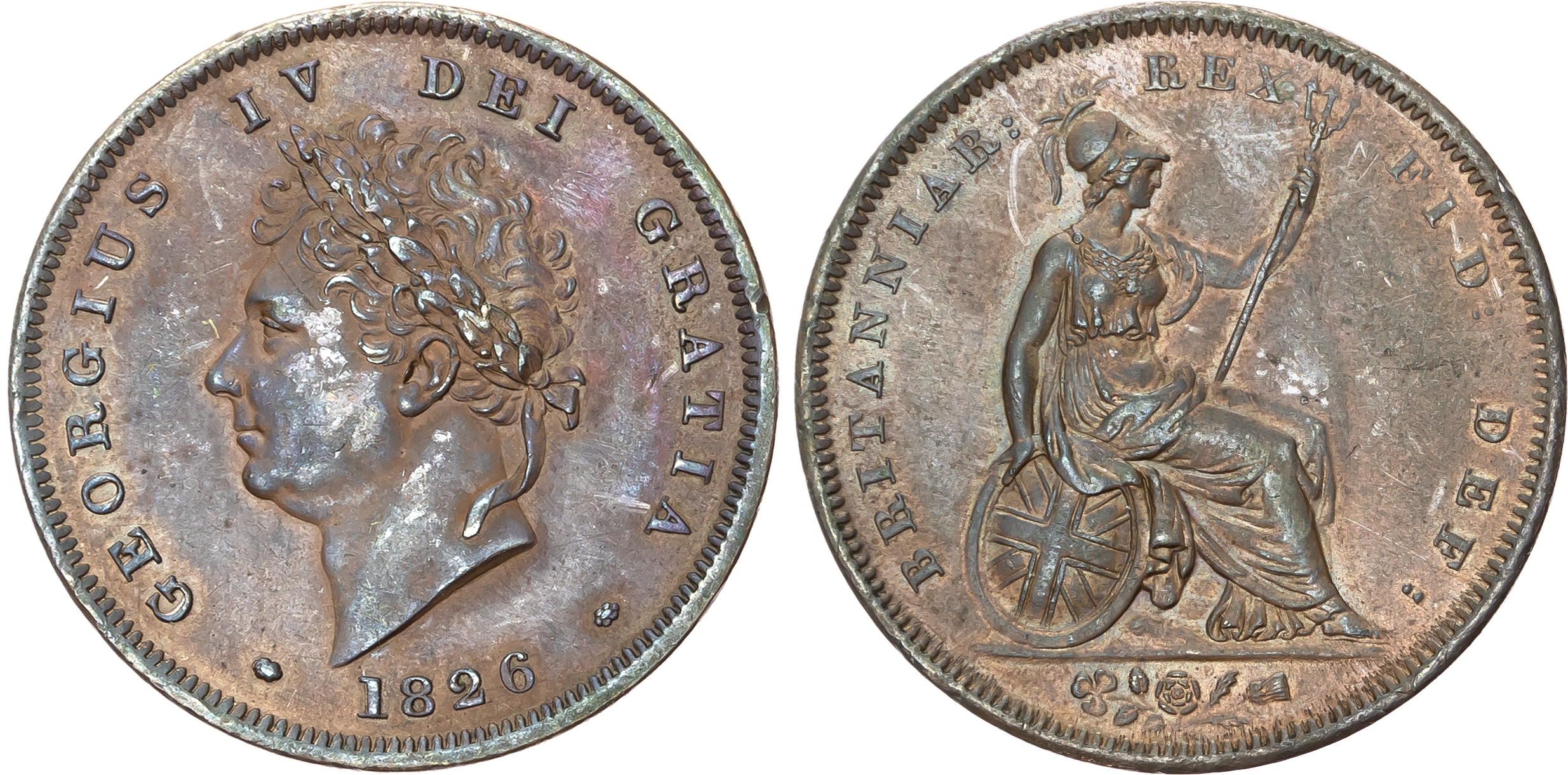 George IV (1820-1830), Penny, 1826