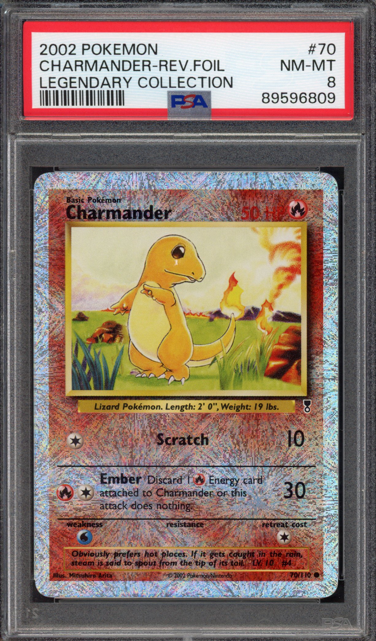 Pokémon TCG PSA 8 Charmander 70 Reverse Foil, Legendary Collection