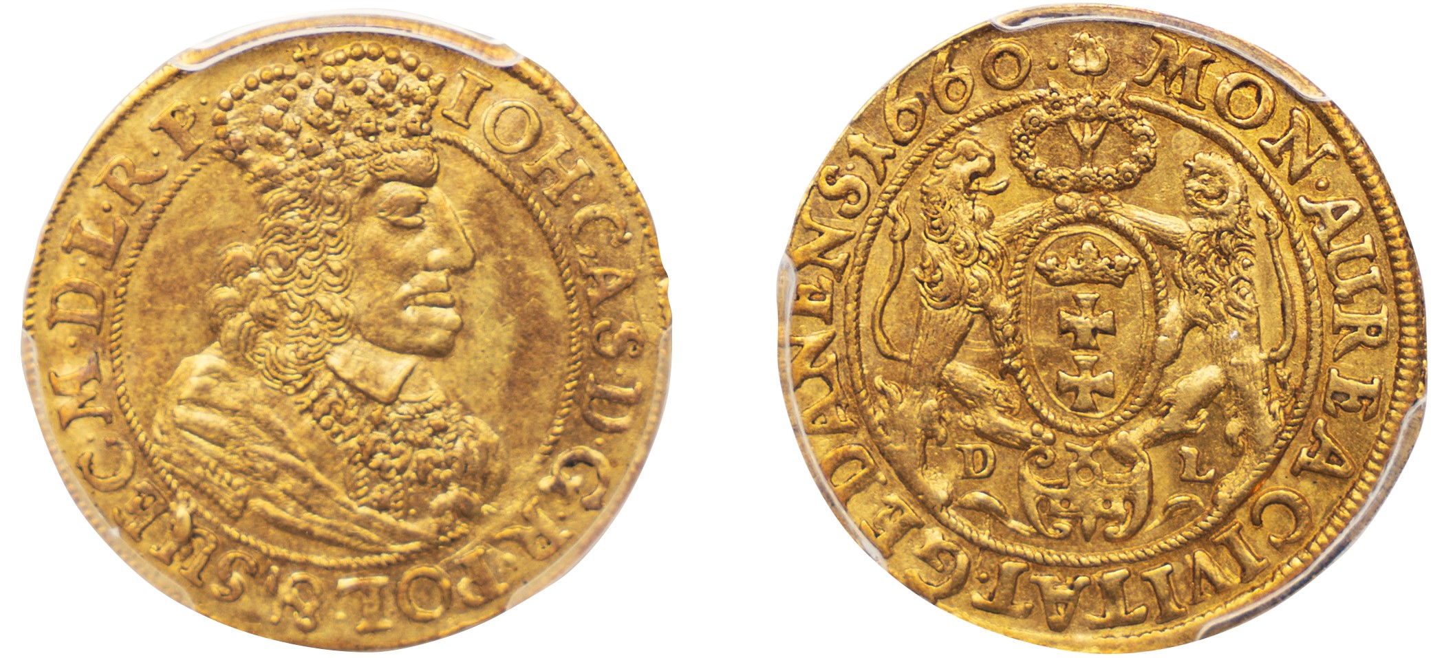 Poland, Danzig, John II Casimir (1649‑1668), gold Ducat, 1660 DL.