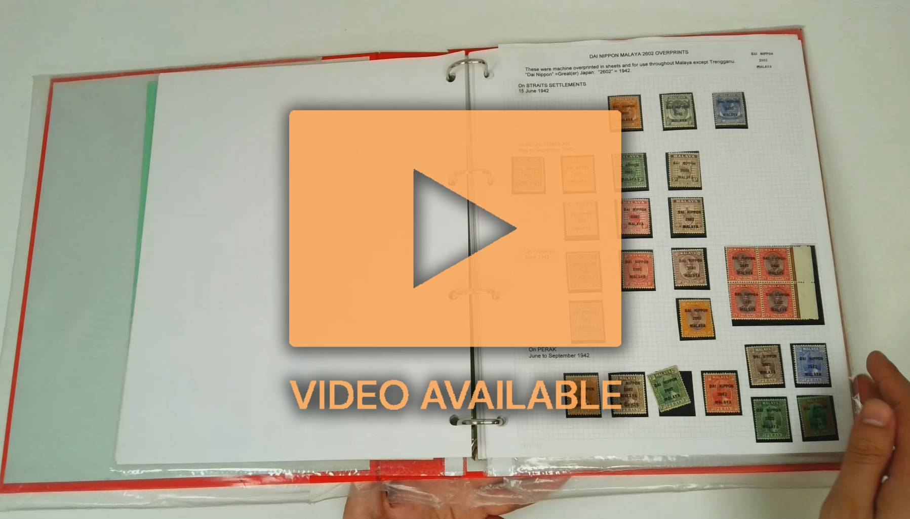 Malaya Japanese Occupation 1942-5 collection mint