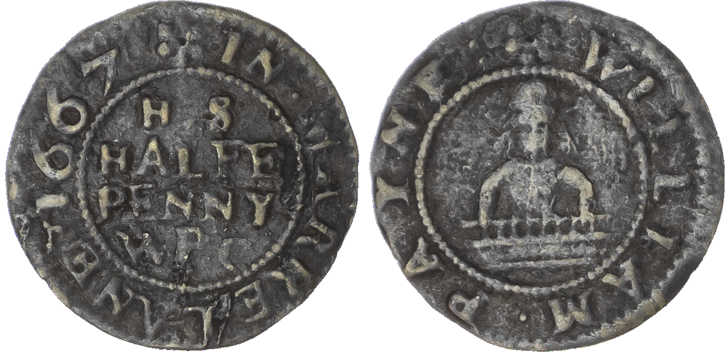 London, William Payne, Mark Lane (Fenchurch Street), halfpenny, 1667.